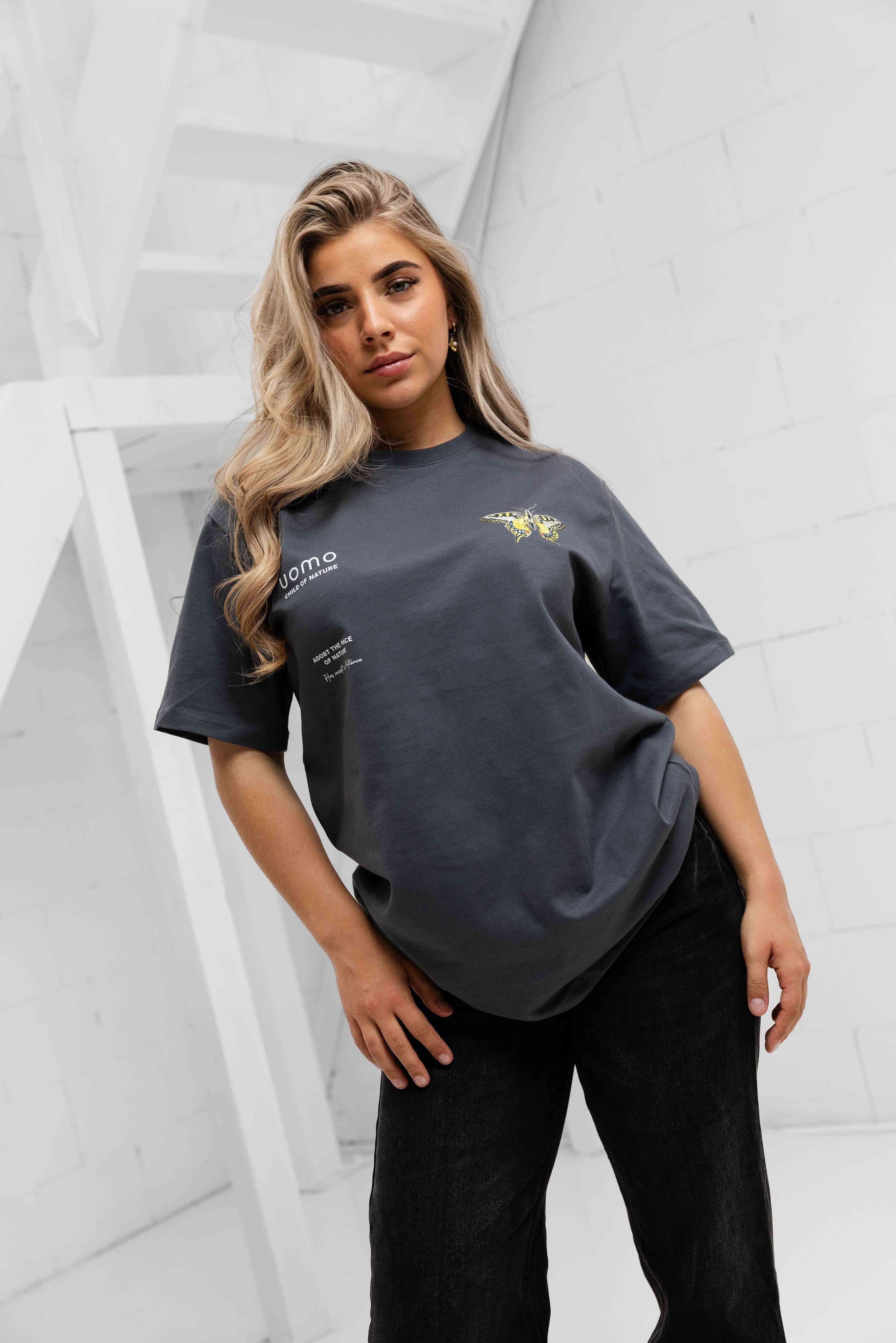 Child Of Nature T-shirt Dames Dark Grey