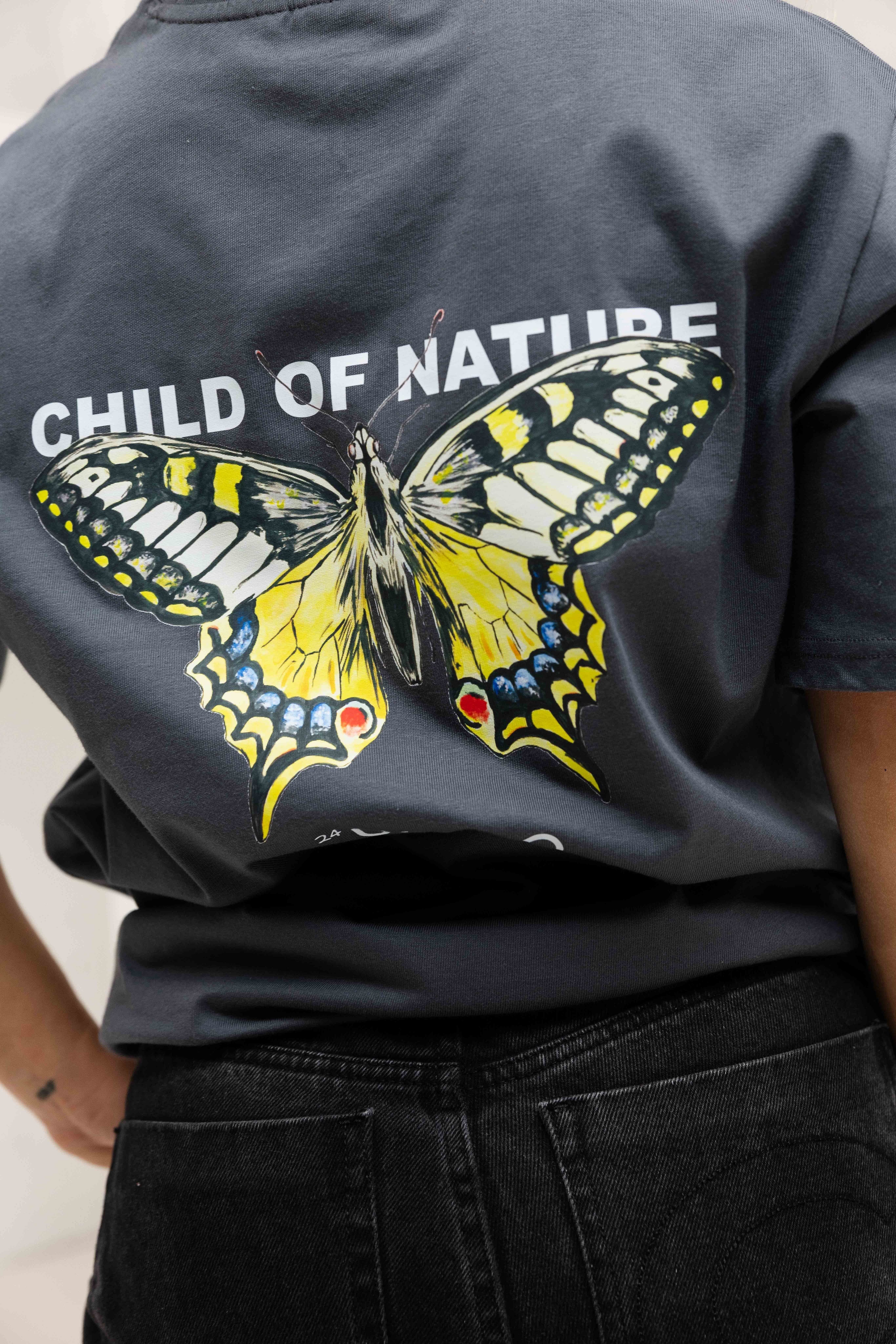 Child Of Nature T-shirt Dames Dark Grey