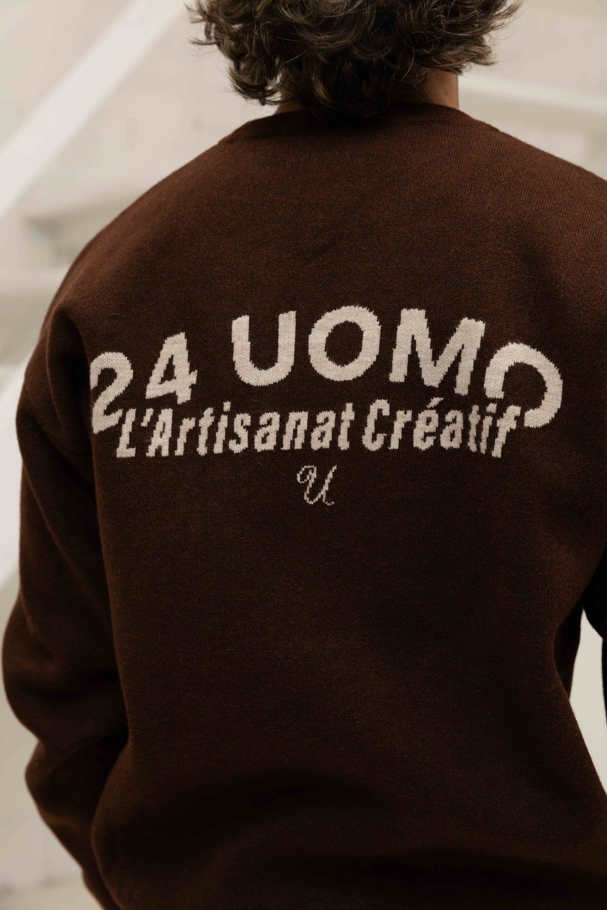 L'artisanat Creatif Knitted Sweater Heren Bruin