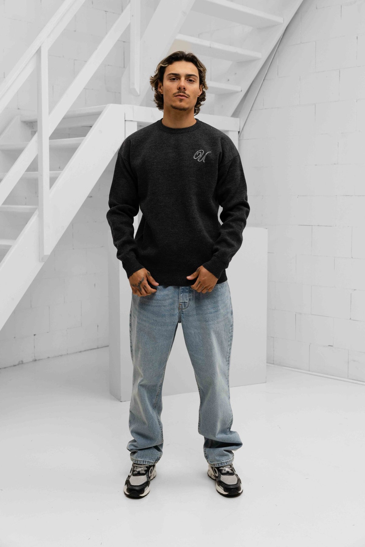 Knitted Sweater Heren Donkergrijs PRE-ORDER 8 SEPTEMBER