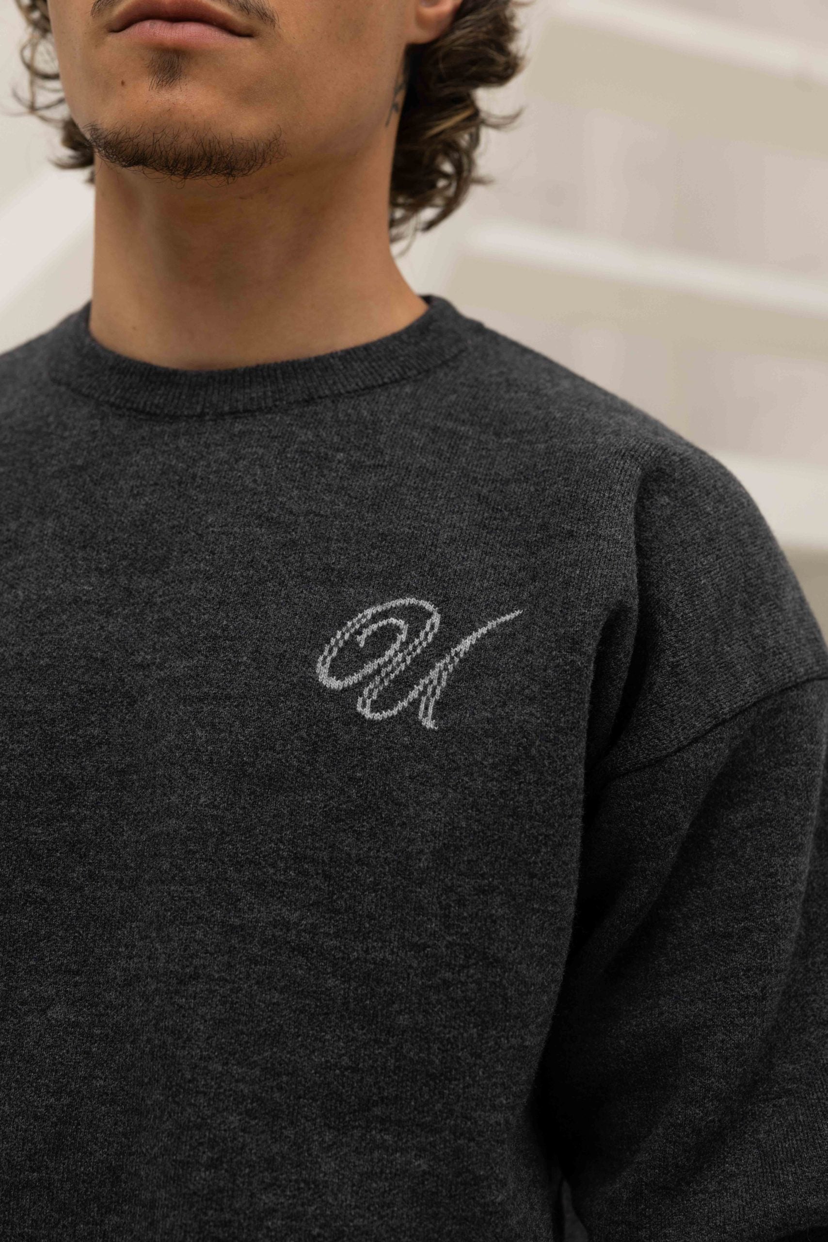 Knitted Trainingspak Heren Donkergrijs PRE-ORDER 8 SEPTEMBER