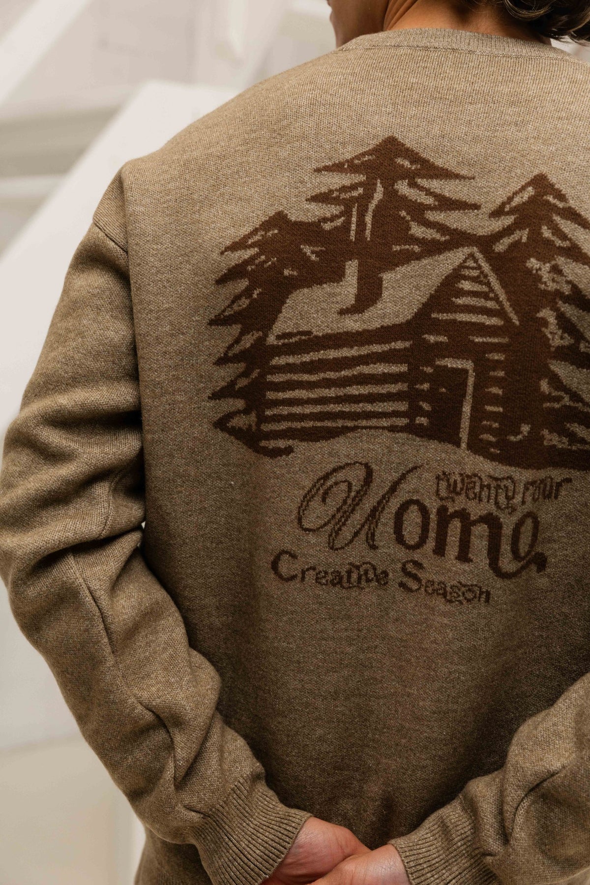 Creative Season Knitted Sweater Heren Beige PRE-ORDER 8 SEPTEMBER