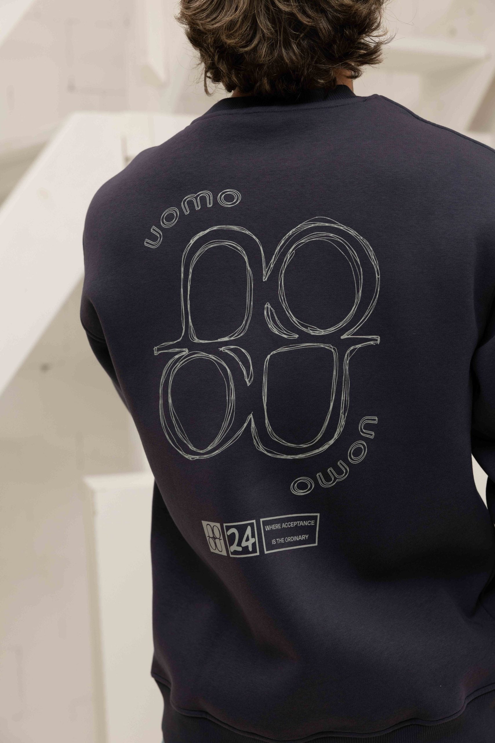 Logo Sweater Heren Donkergrijs