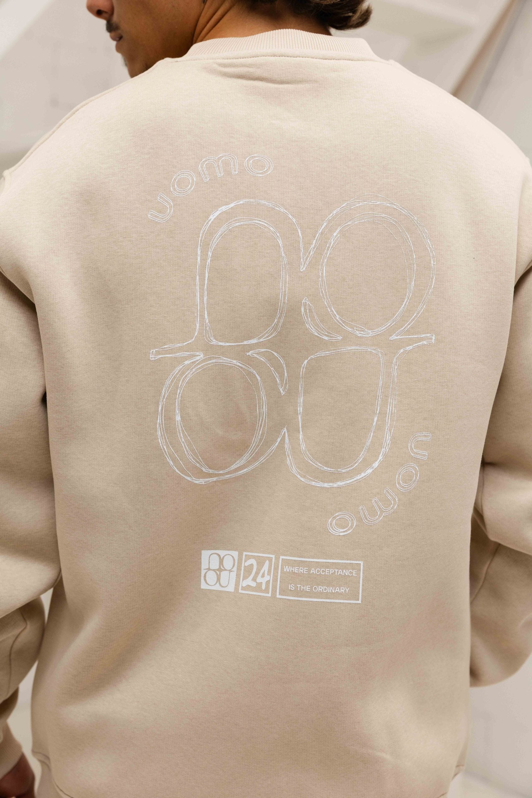 Logo Sweater Heren Beige