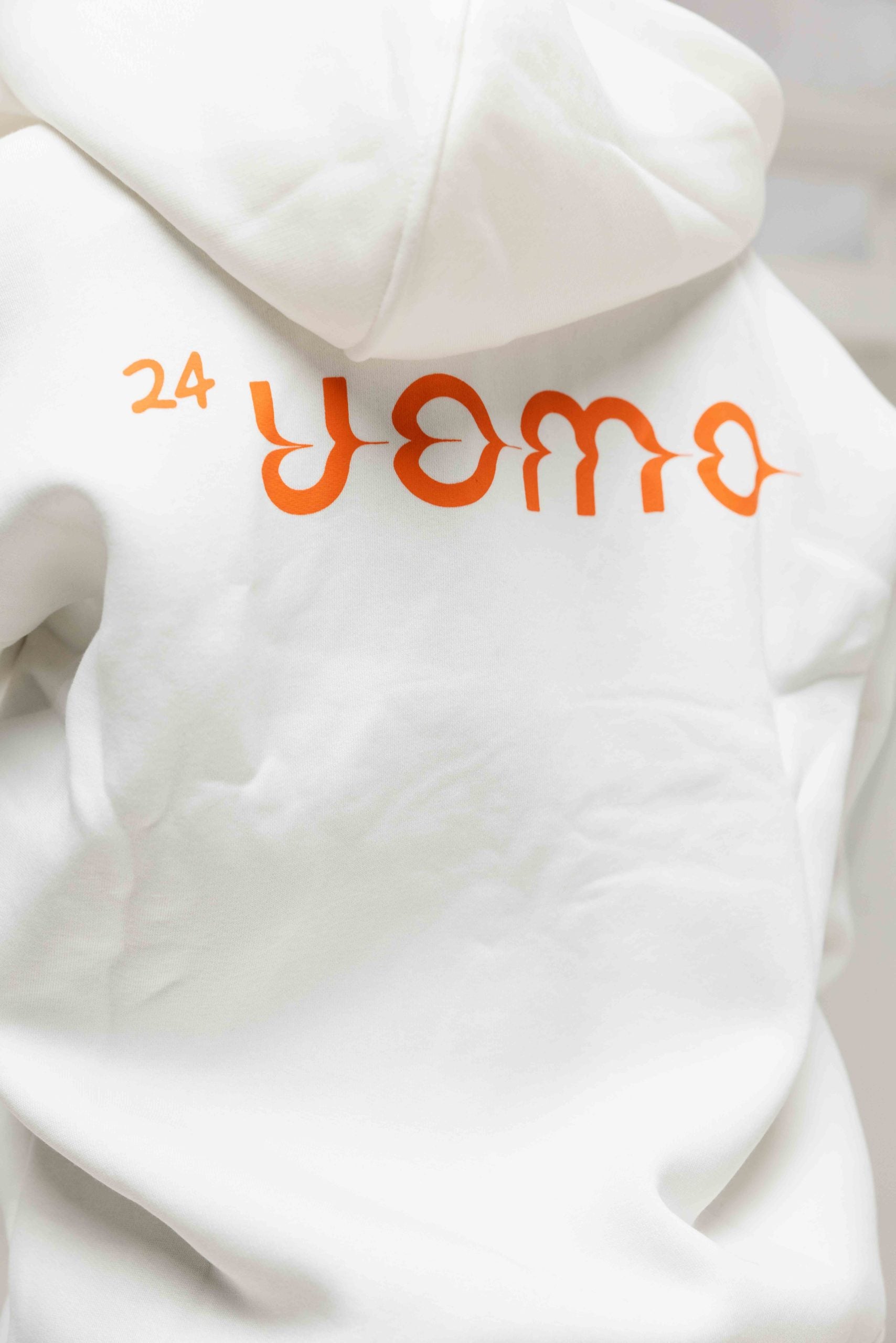 Mirror Zipped Oversized Hoodie Off-White Dames