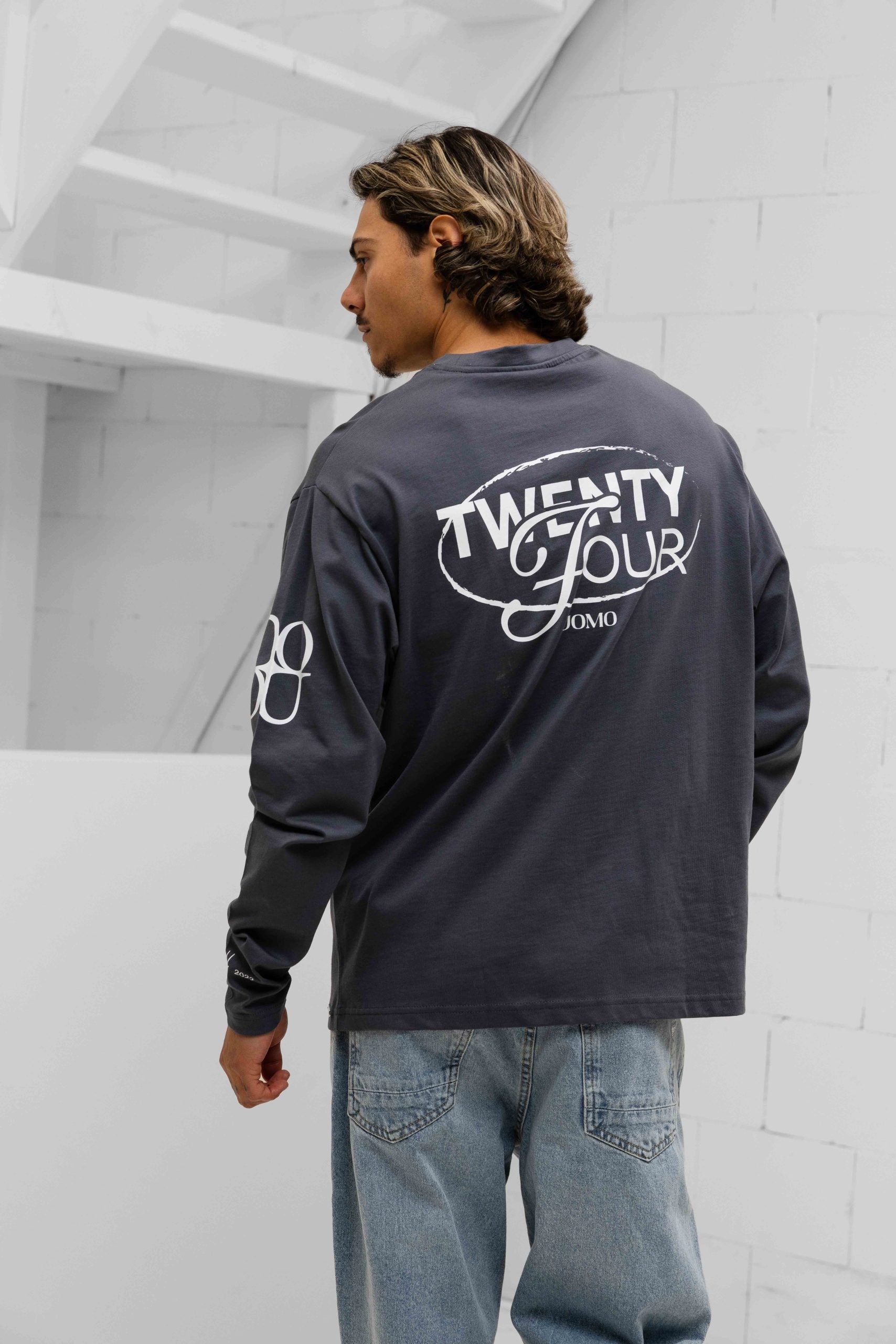 Signature Longsleeve Shirt Heren Donkergrijs PRE-ORDER eind mei