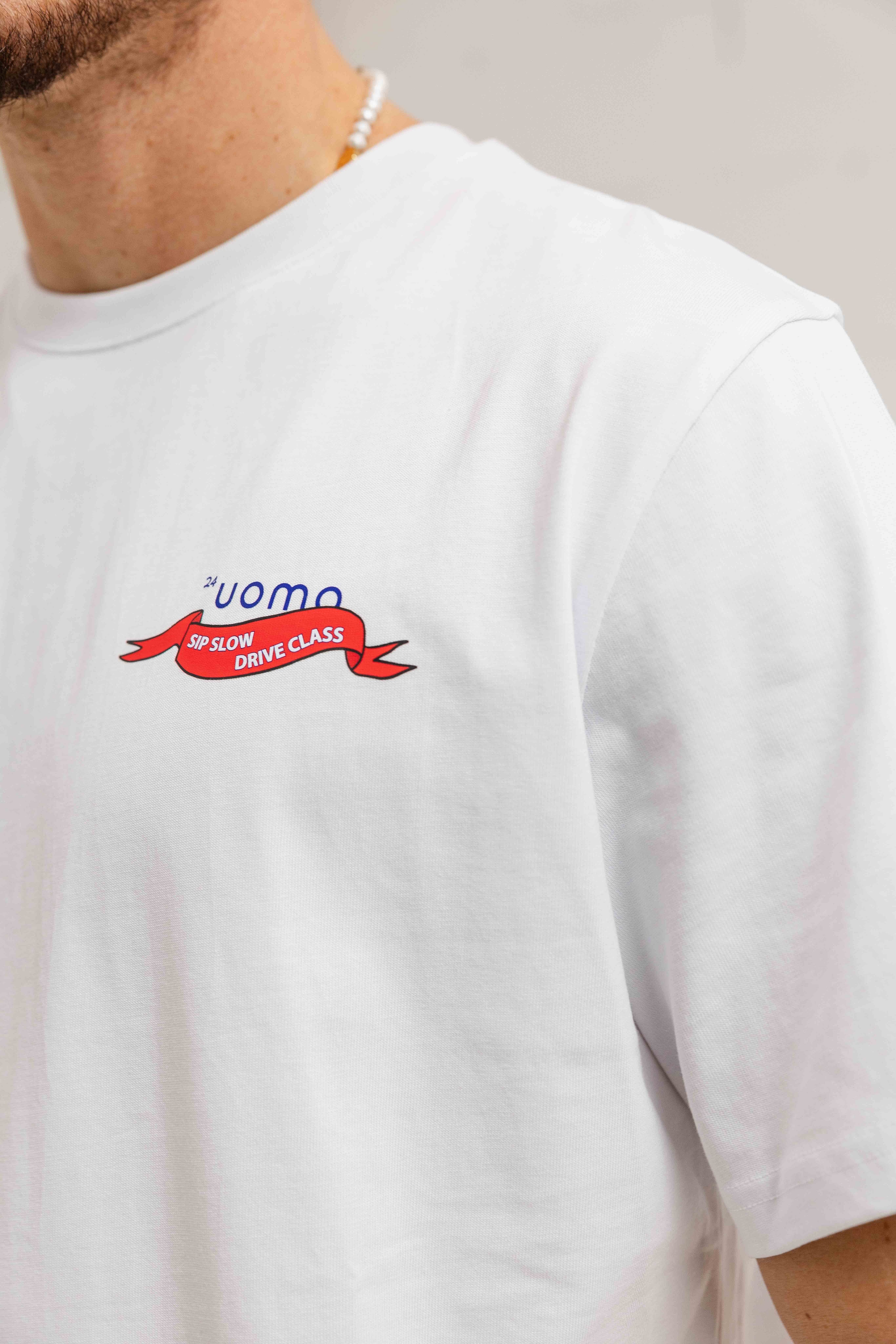 Sip Slow T-shirt Heren Wit