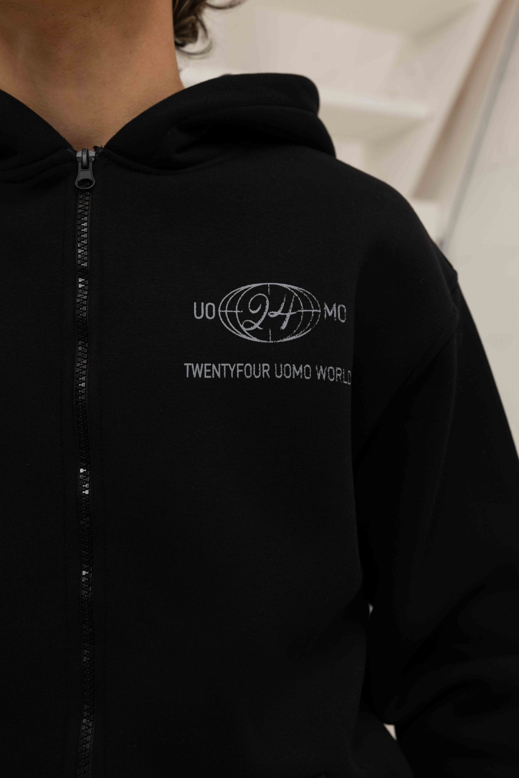 World Zipped Trainingspak Heren Zwart