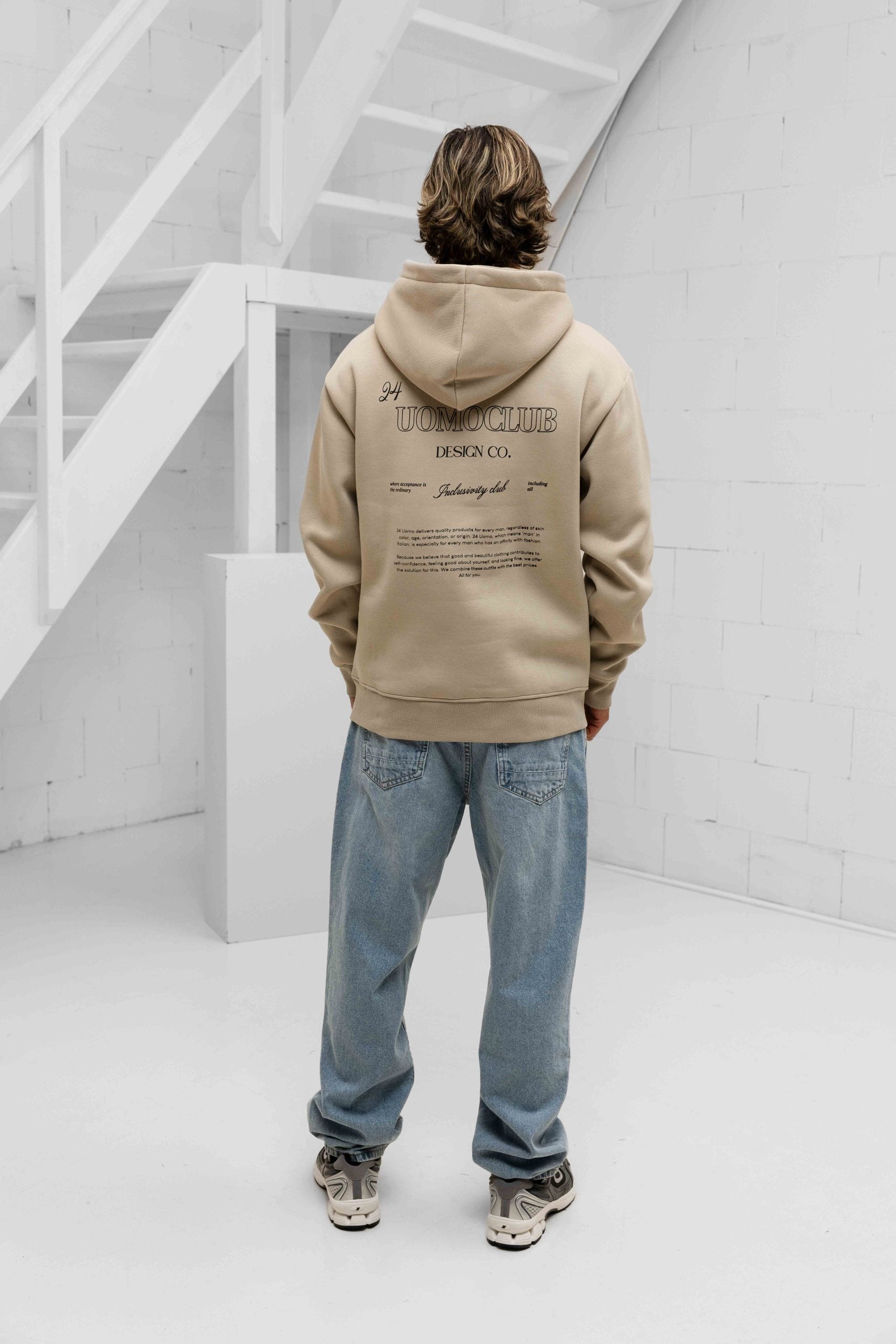 Club 3.0 Hoodie Heren Beige