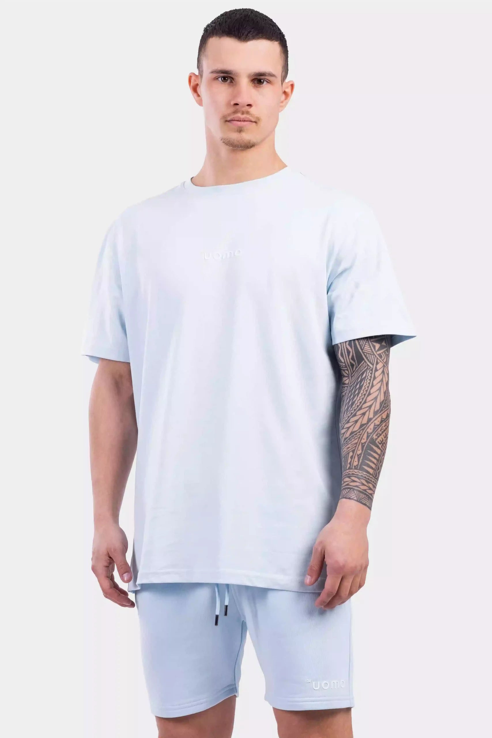Basic T-Shirt Lichtblauw