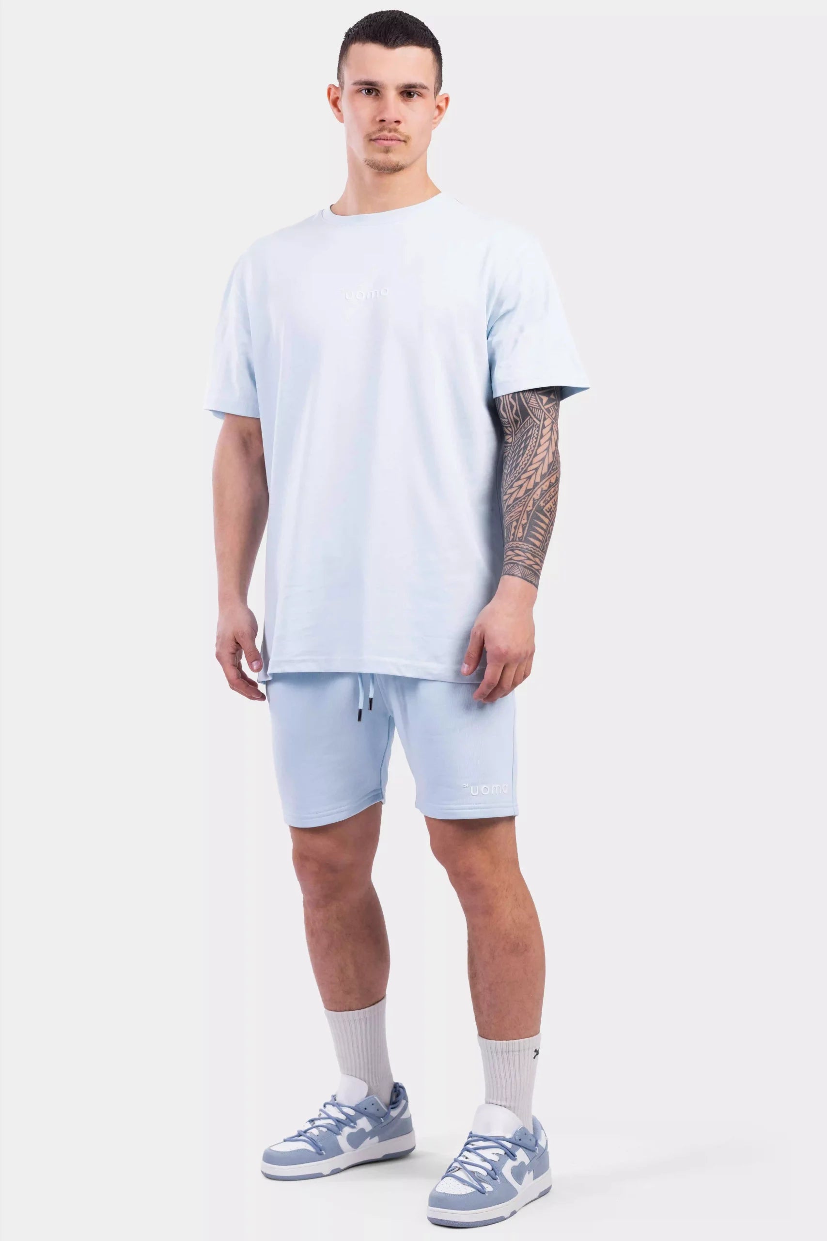 Basic T-Shirt Lichtblauw