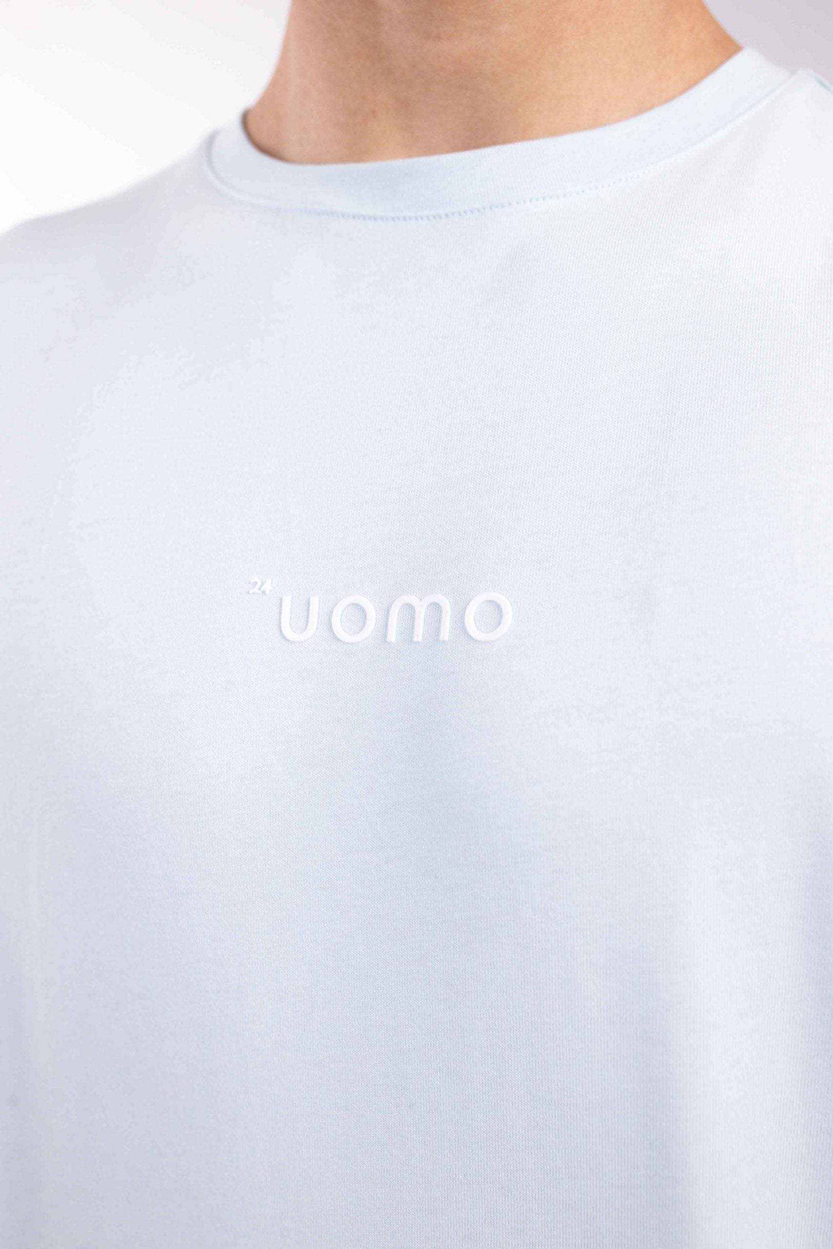 Basic T-Shirt Heren Lichtblauw