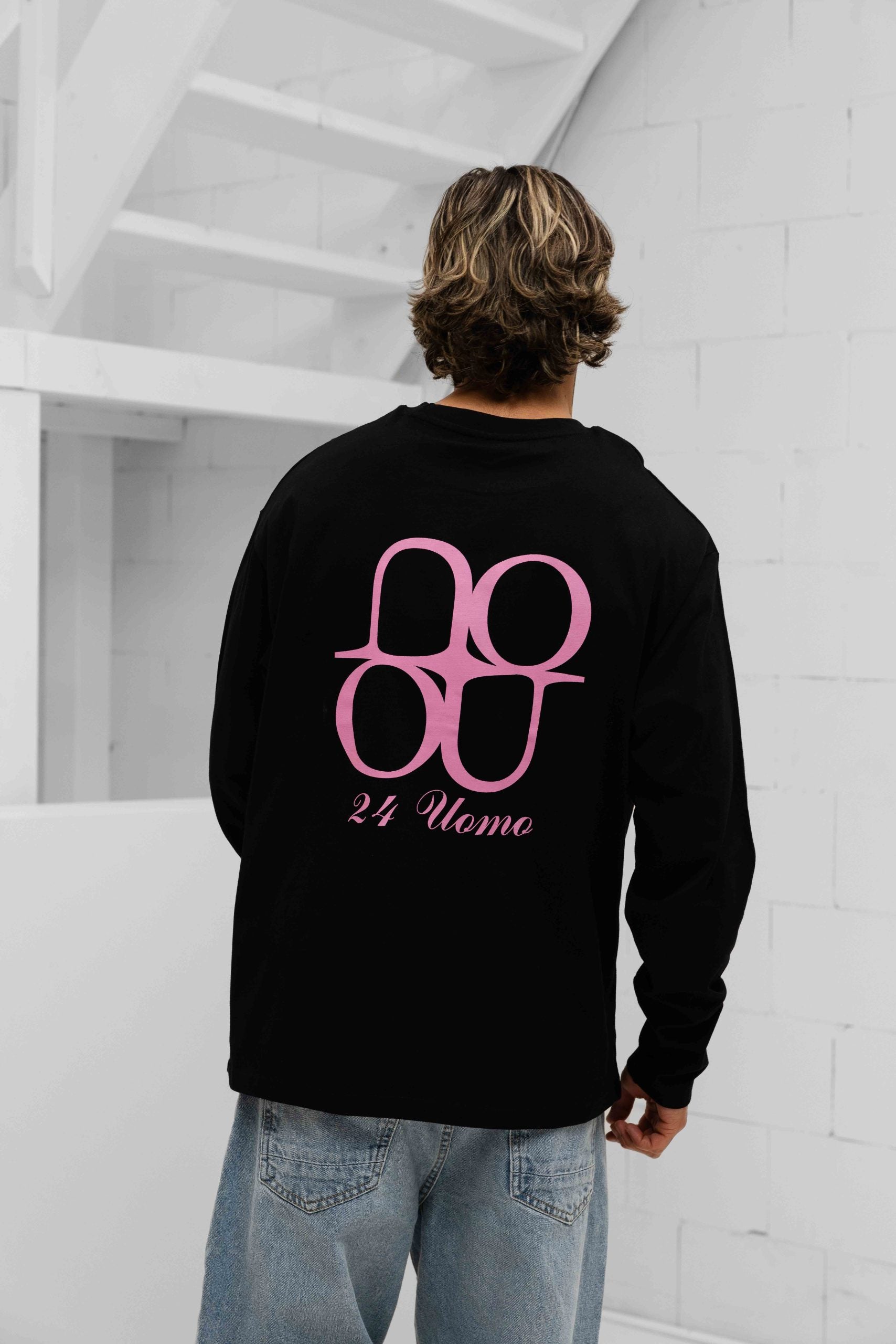 Symbol Longsleeve Shirt Heren Zwart/Roze