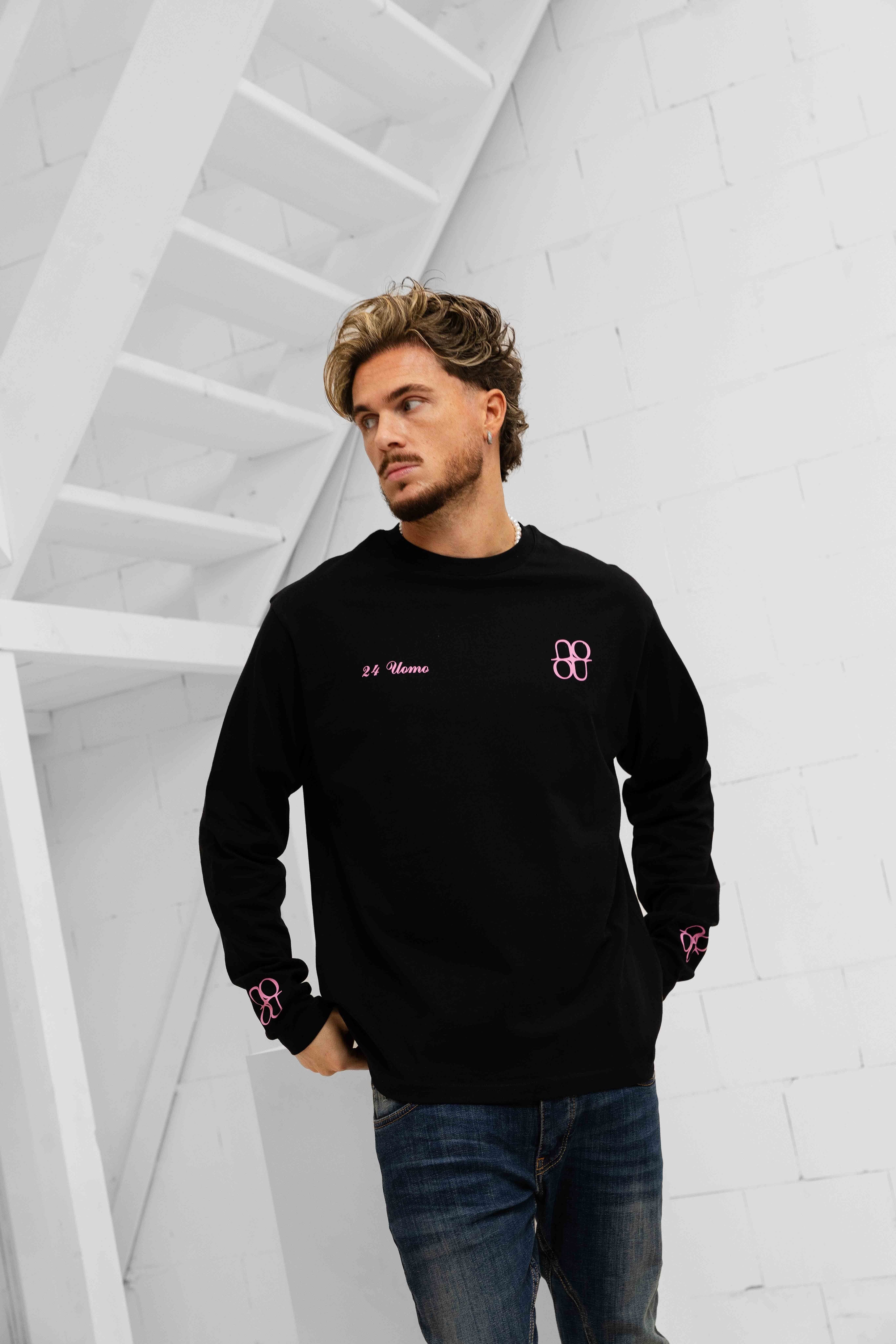 Symbol Longsleeve Shirt Heren Zwart/Roze PRE-ORDER 31 DECEMBER