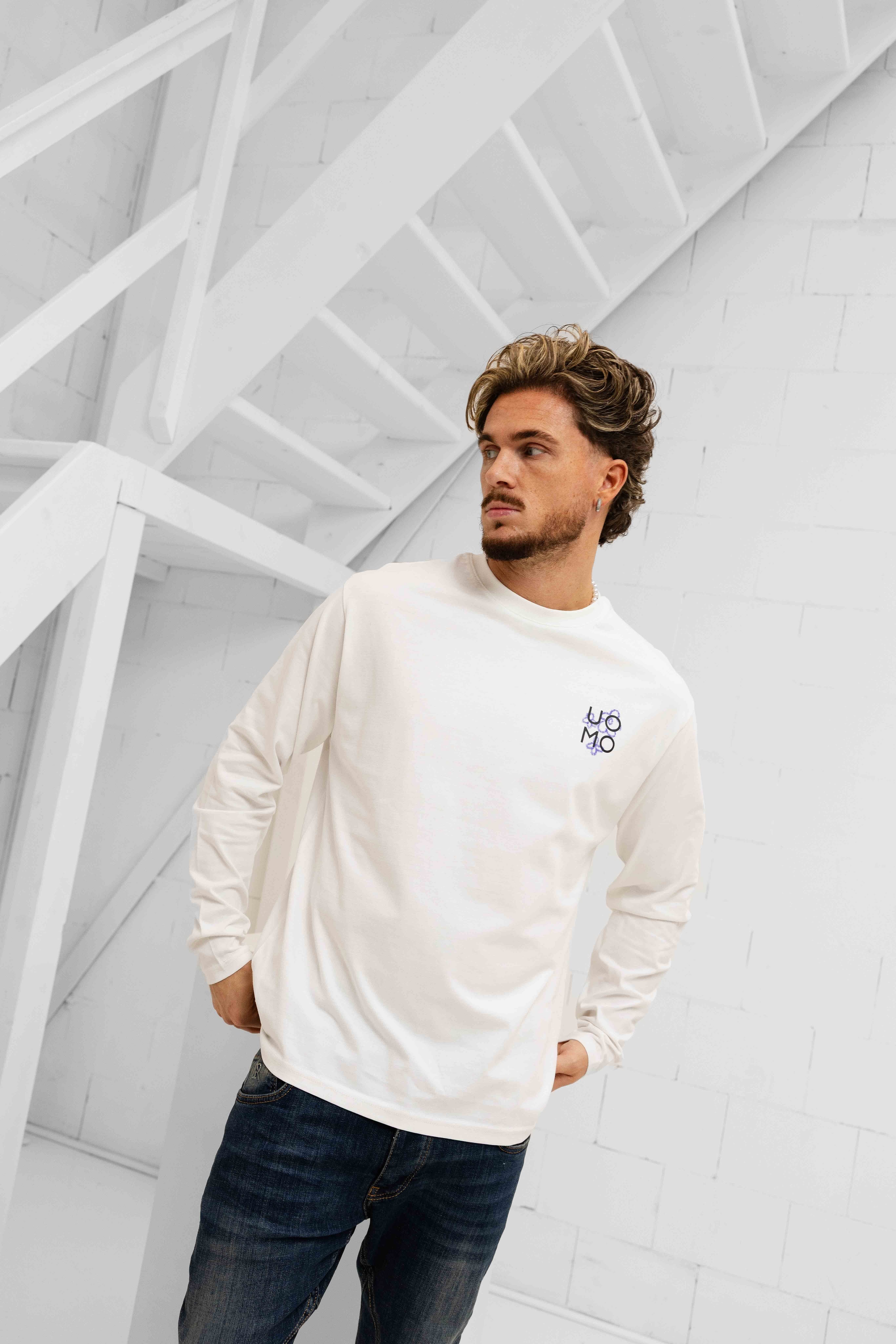 Flora 2.0 Longsleeve Shirt Heren Off-White/Blue PRE-ORDER 31 DECEMBER