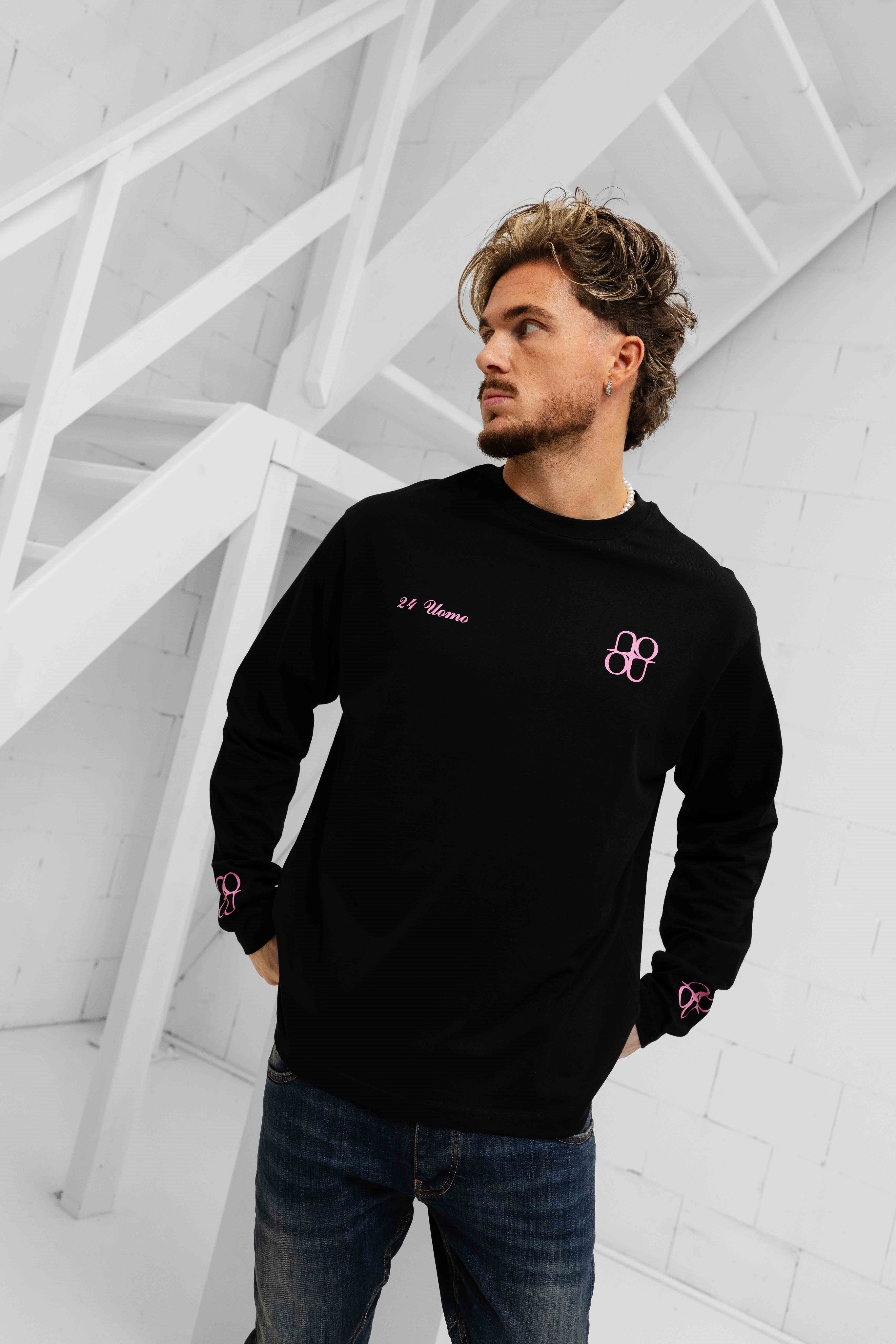 Symbol Longsleeve Shirt Heren Zwart/Roze PRE-ORDER 31 DECEMBER