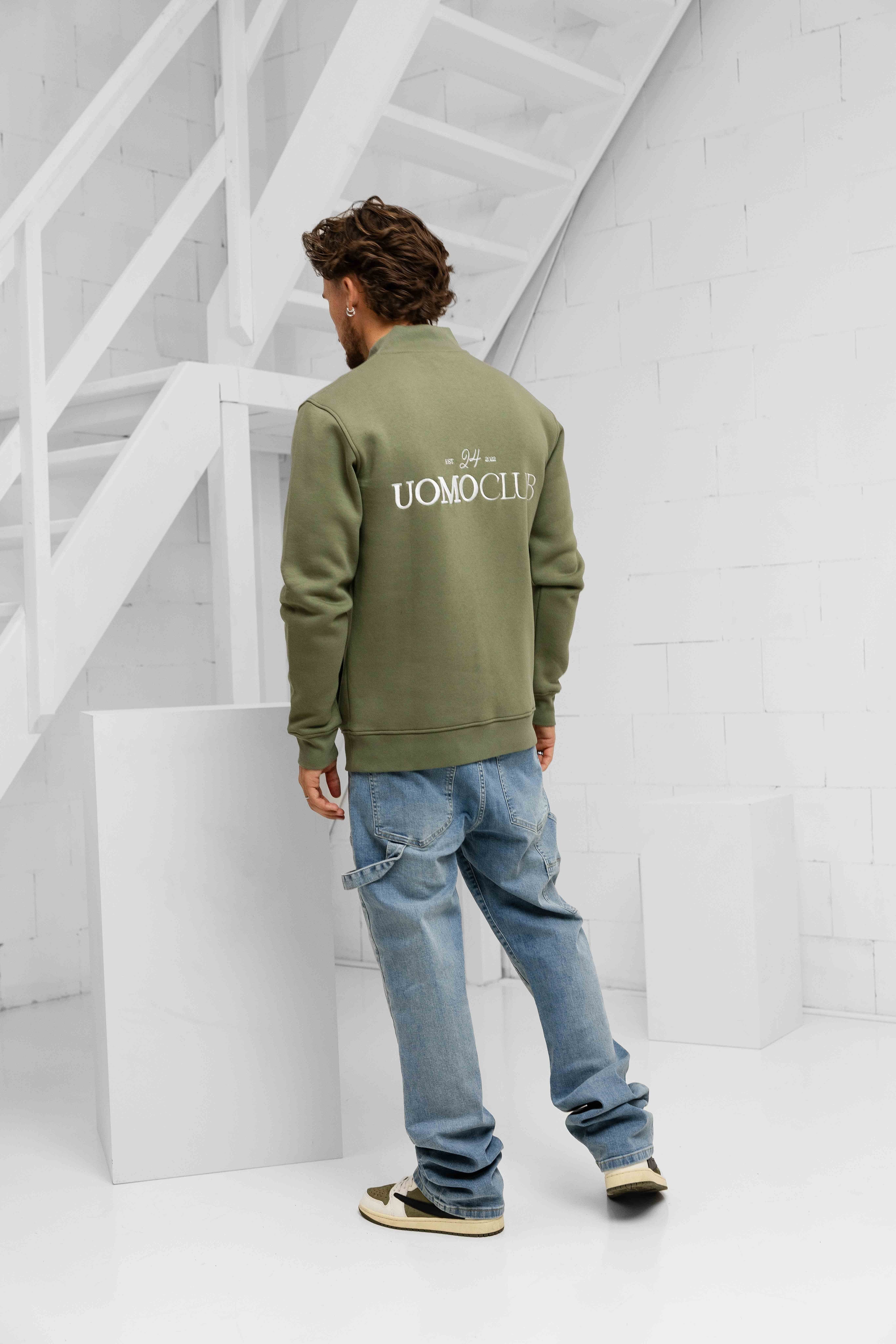 Club Half Zip Sweater Army