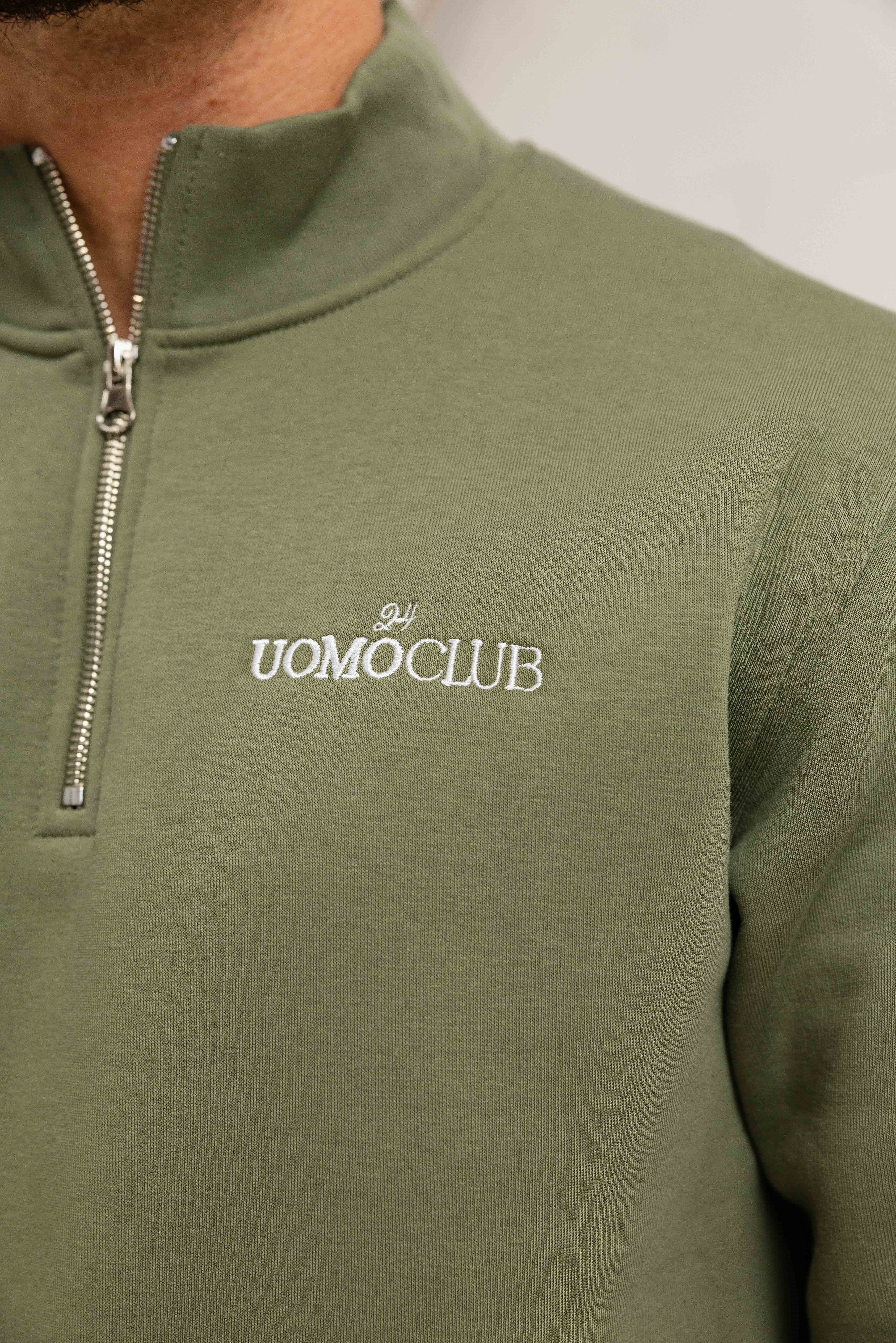 Club Half Zip Sweater Army