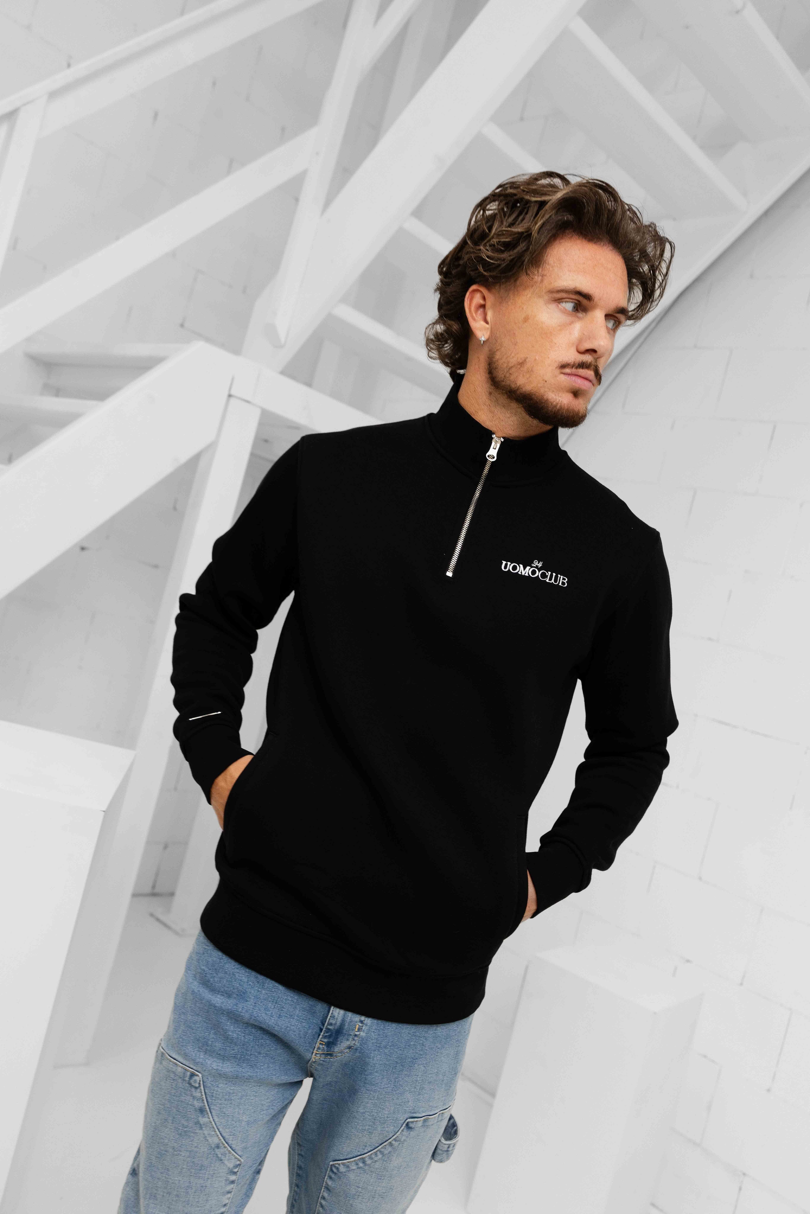 Club Half Zip Sweater Black