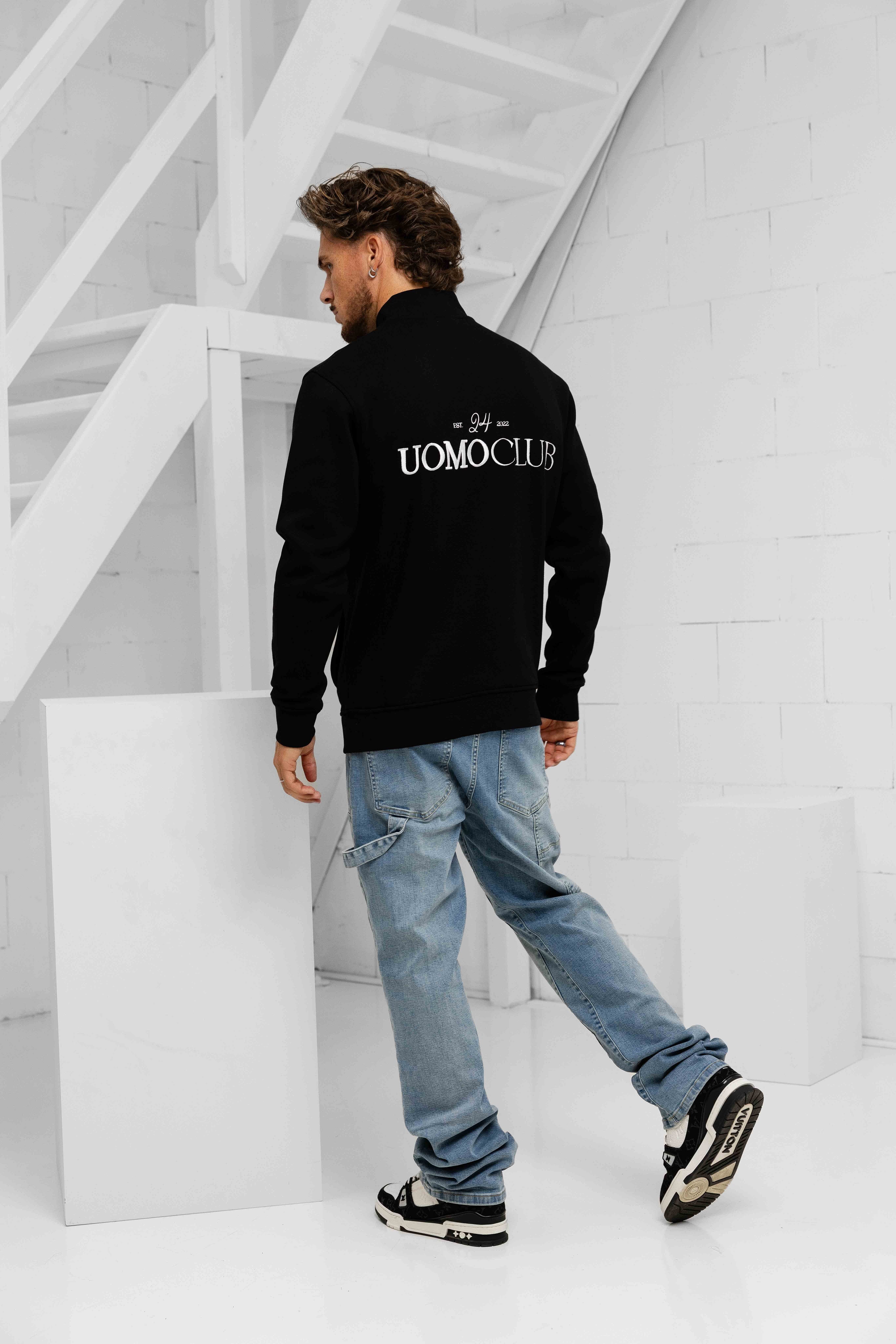 Club Half Zip Sweater Black