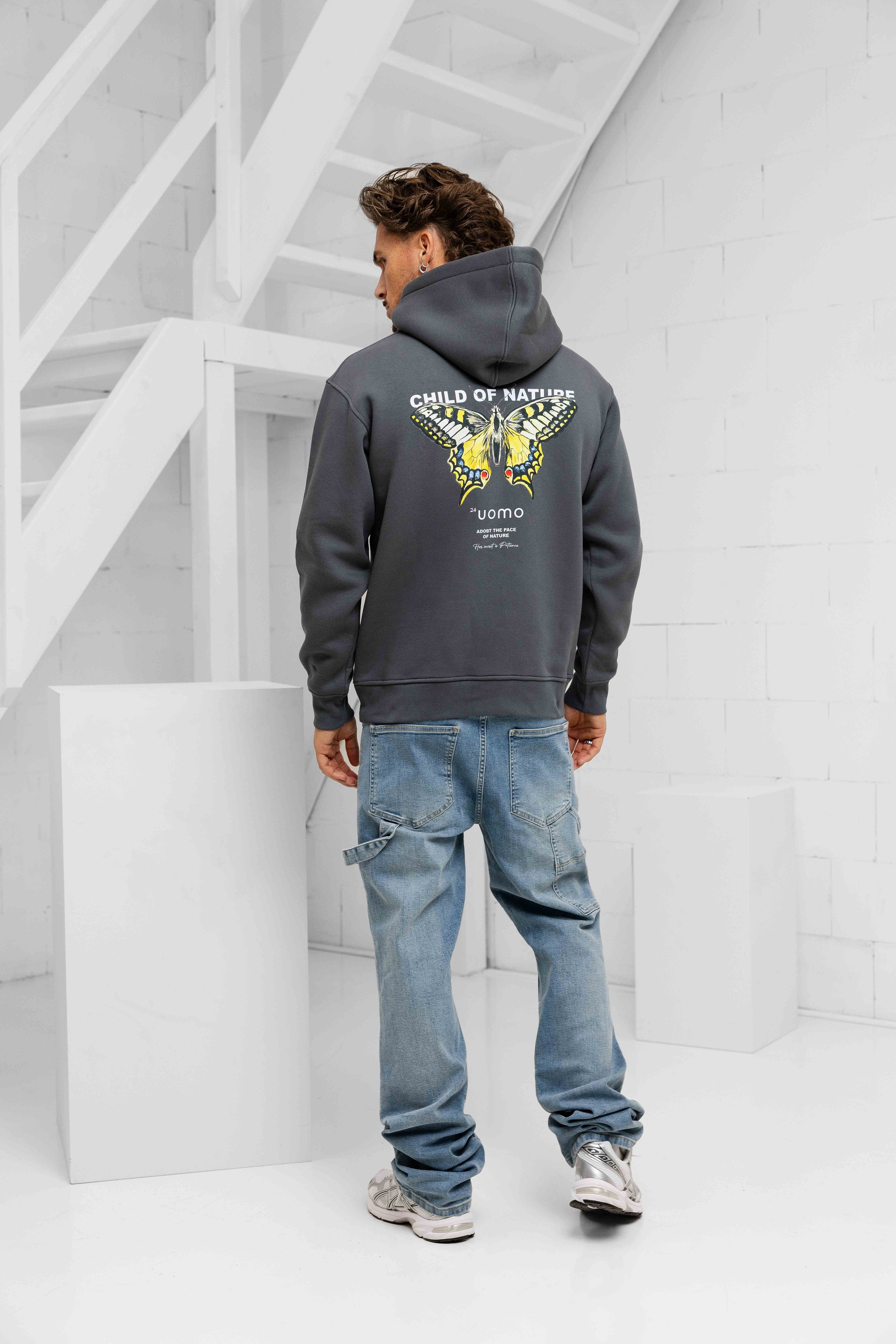 Child Of Nature Hoodie Dark Grey