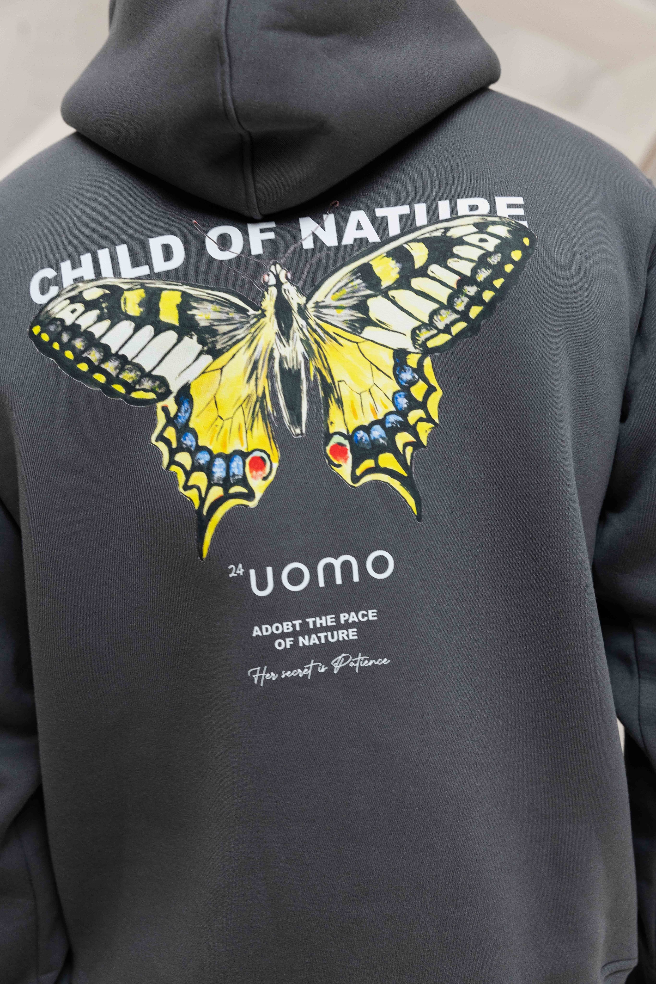 Child Of Nature Hoodie Dark Grey
