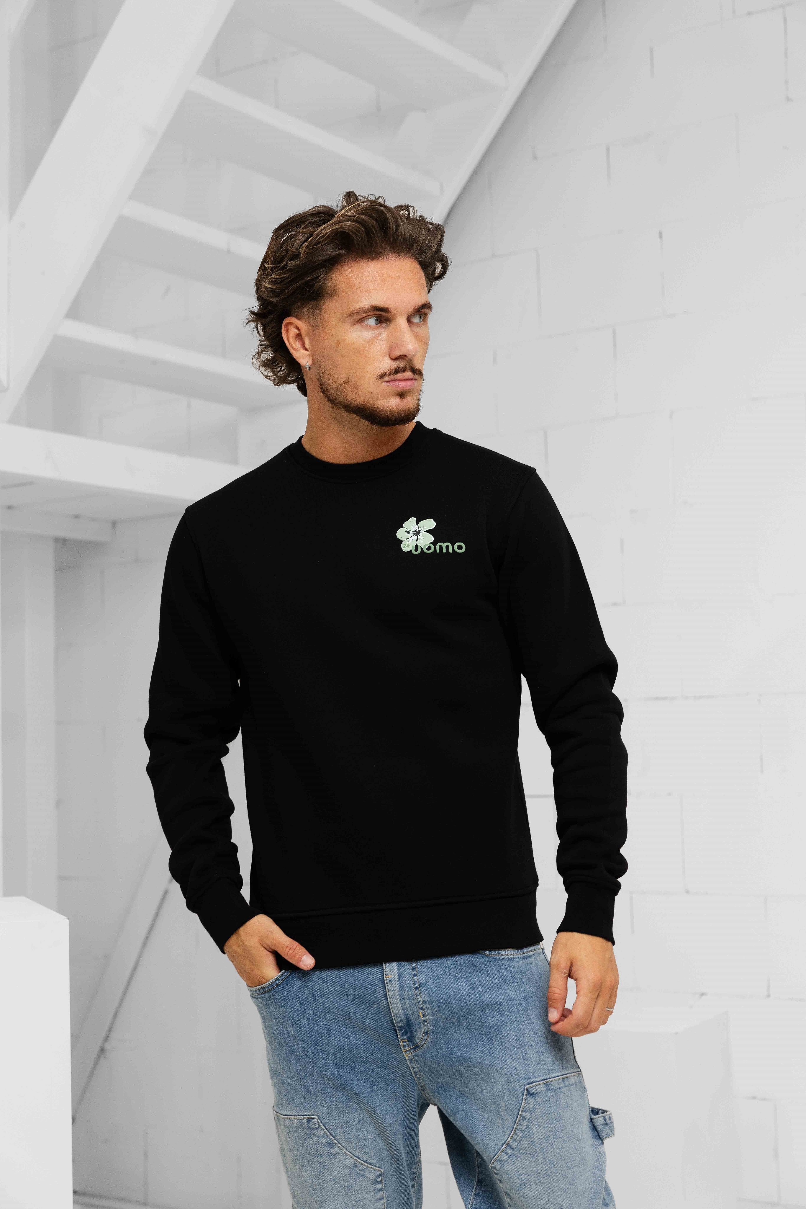 Flower Sweater Black/Green