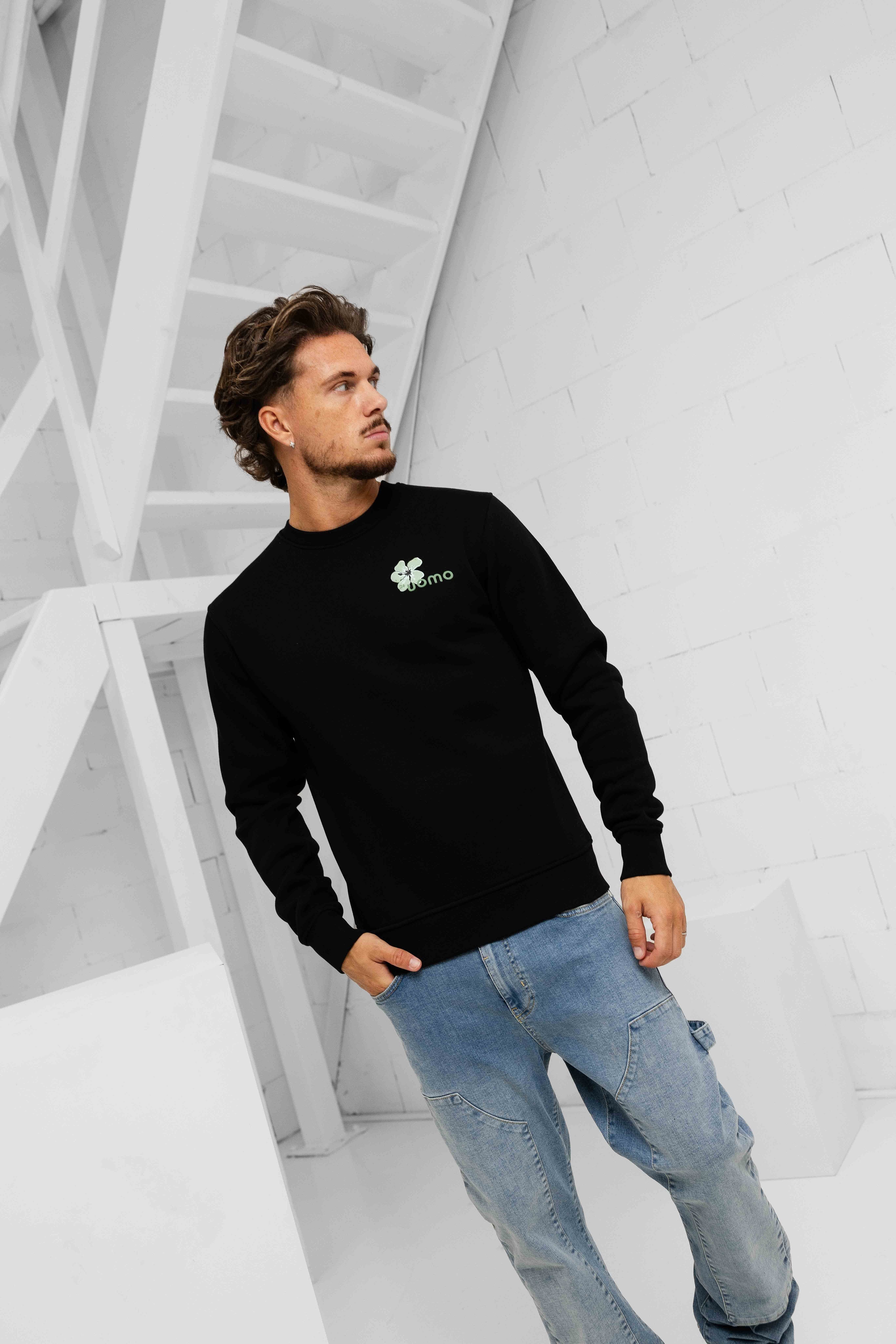 Flower Sweater Black/Green