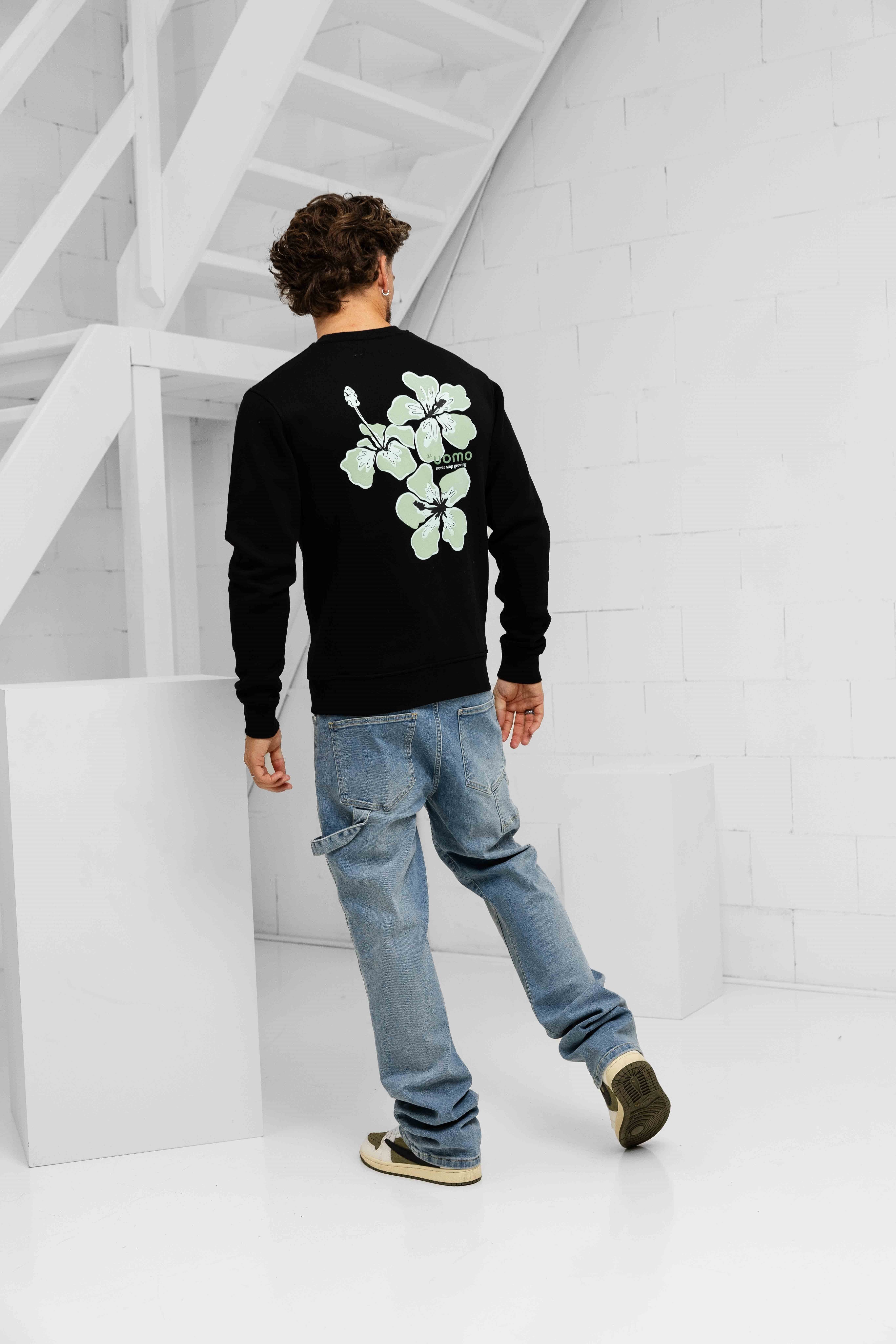 Flower Sweater Black/Green