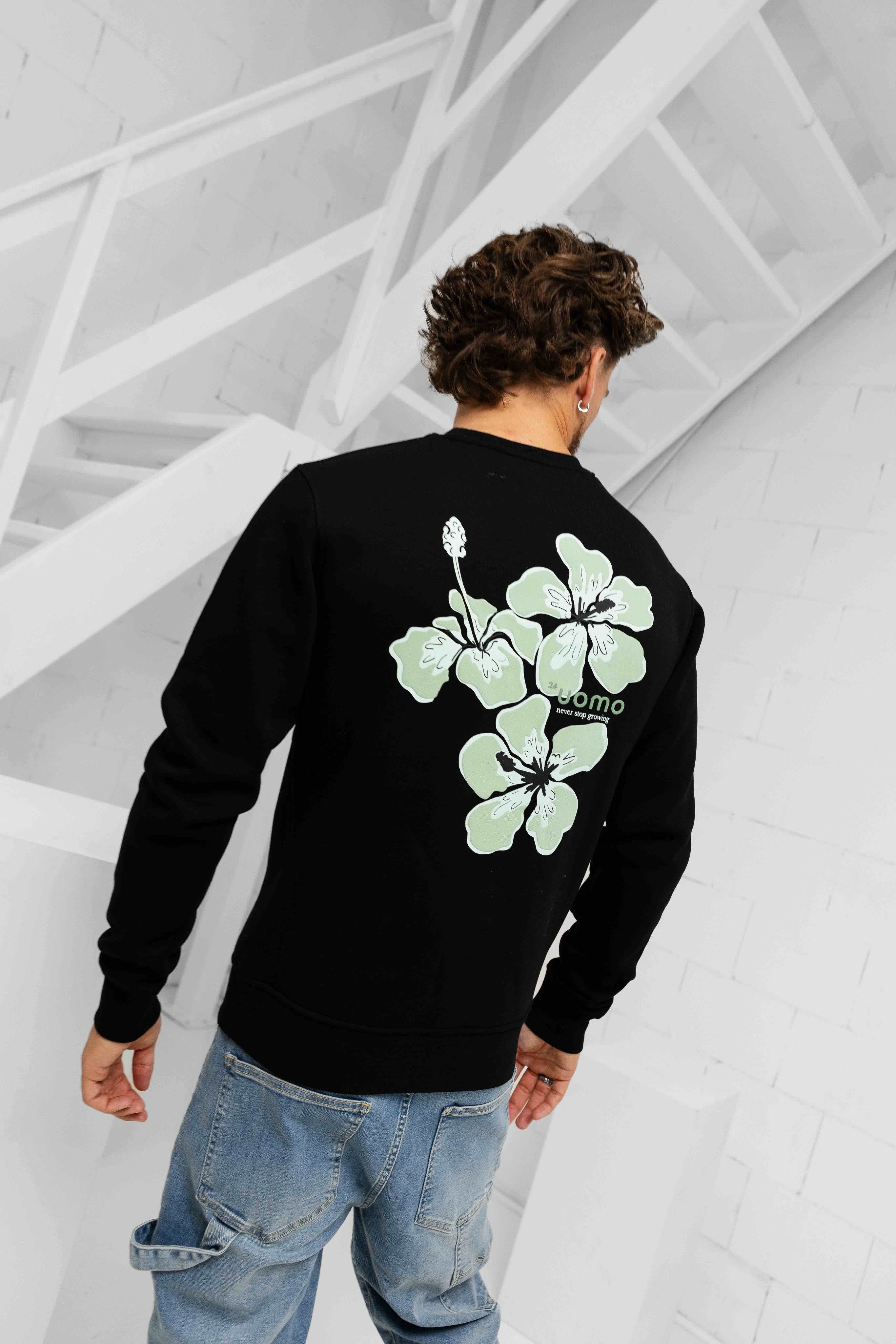 Flower Sweater Black/Green