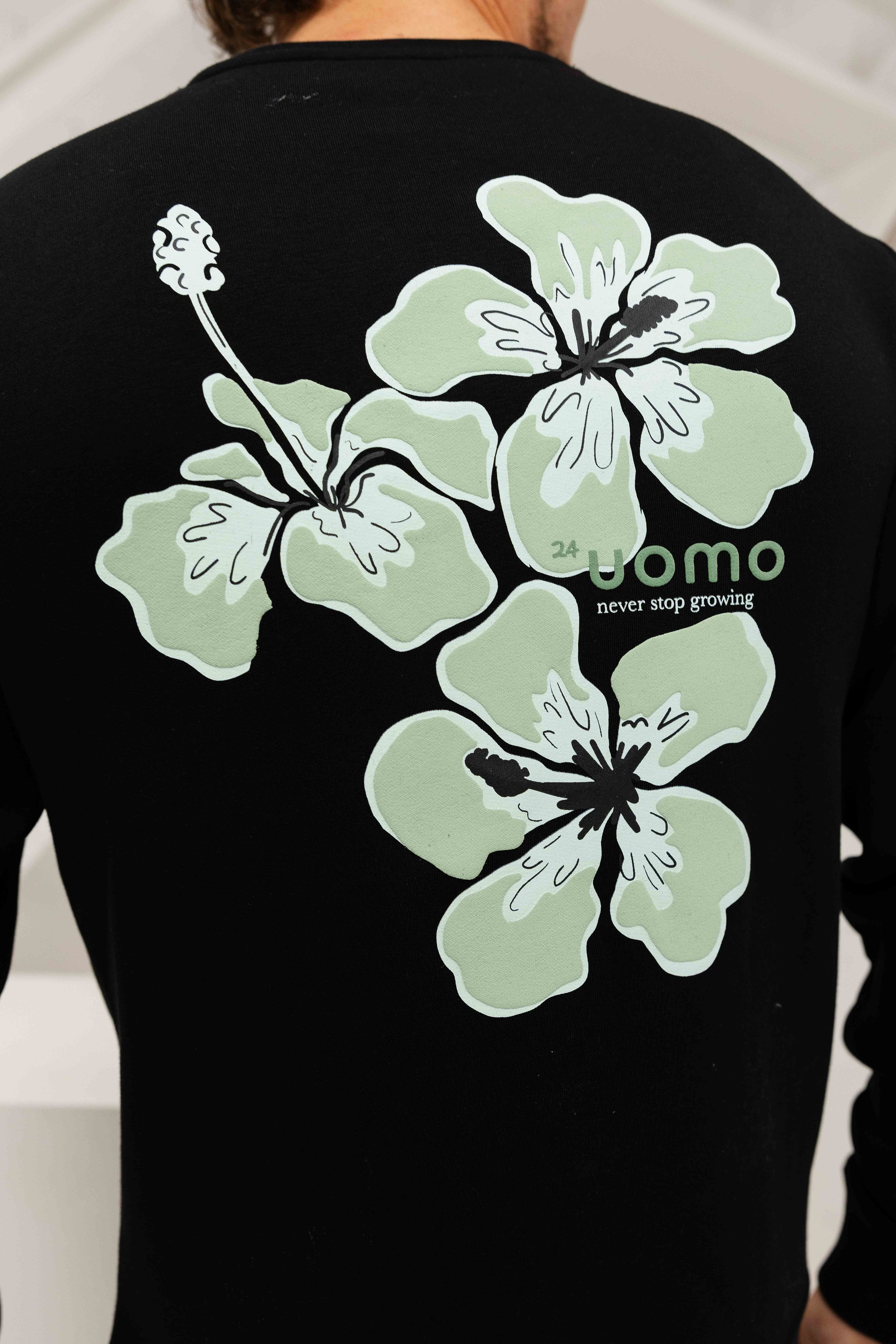 Flower Sweater Black/Green