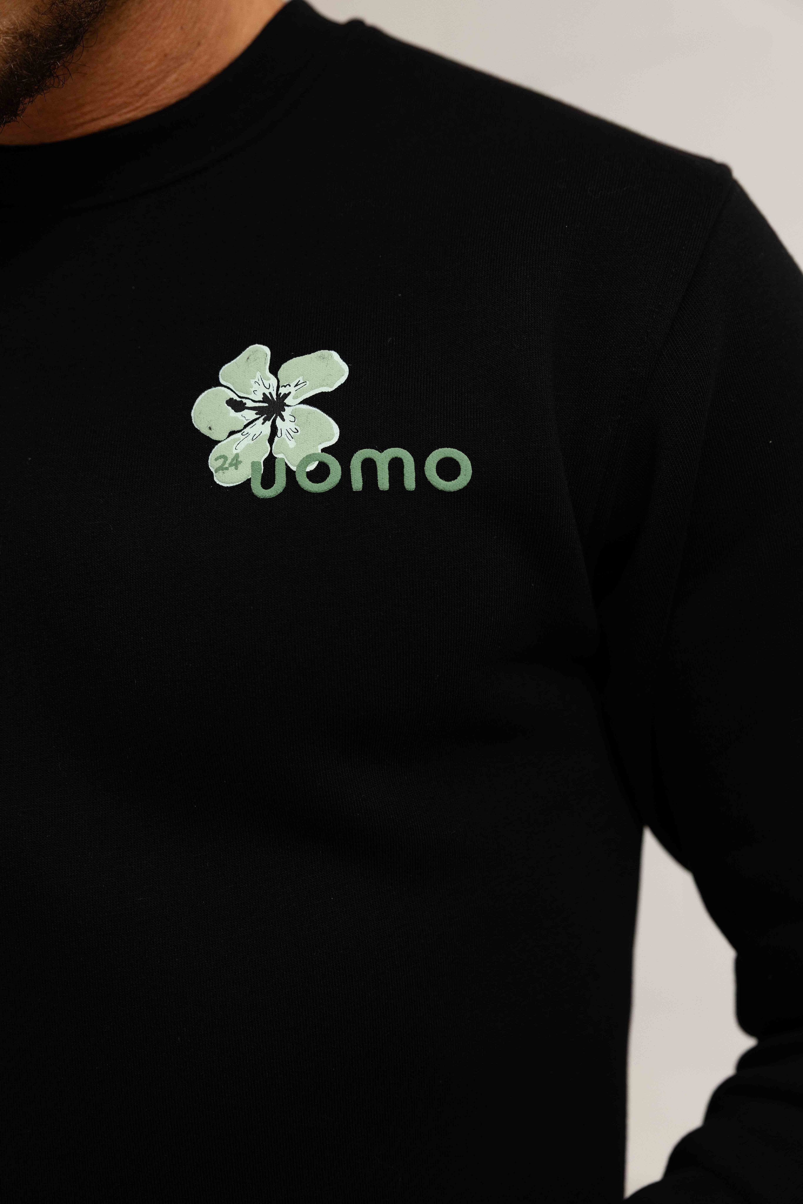 Flower Sweater Black/Green