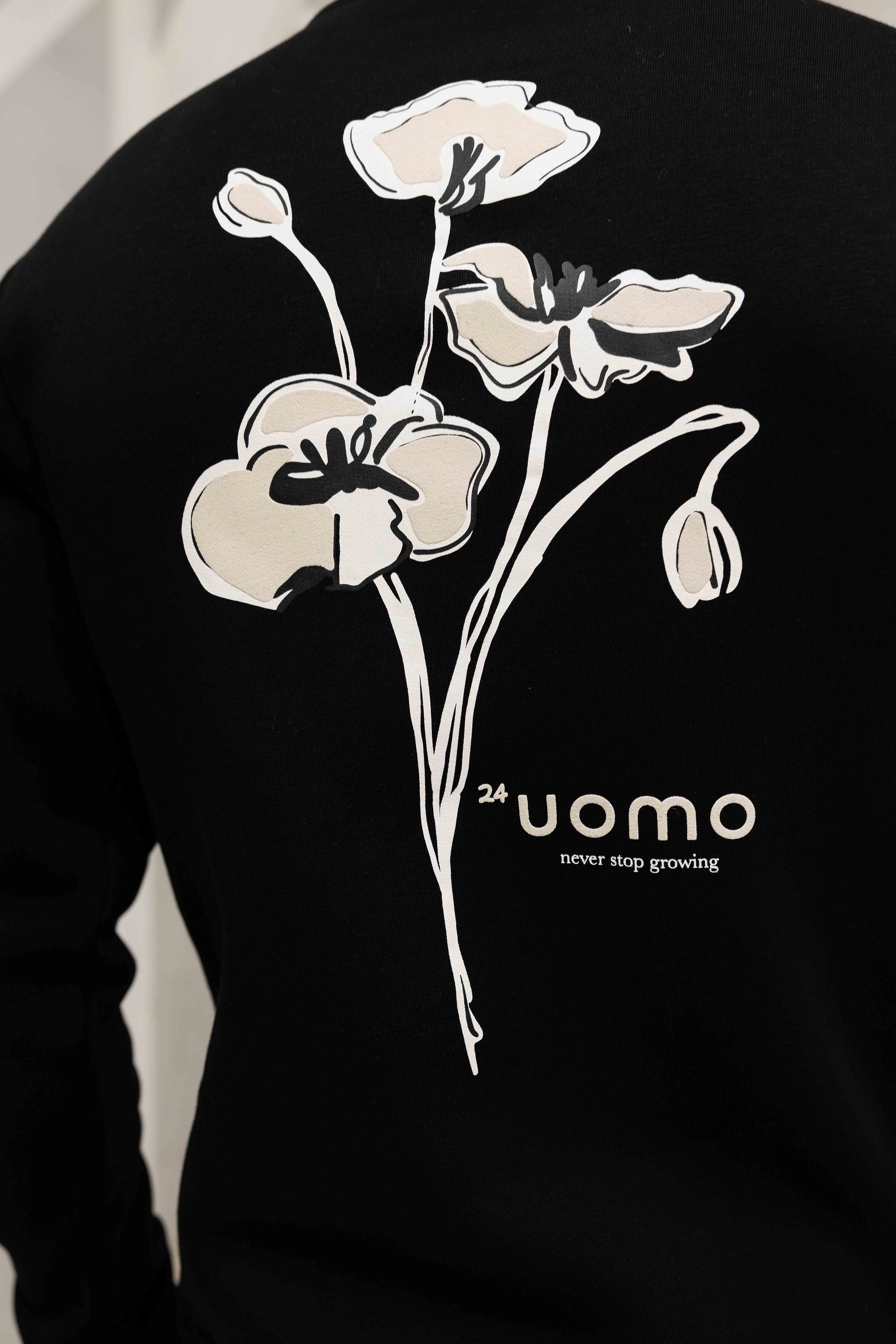 Flower Sweater Black/Beige