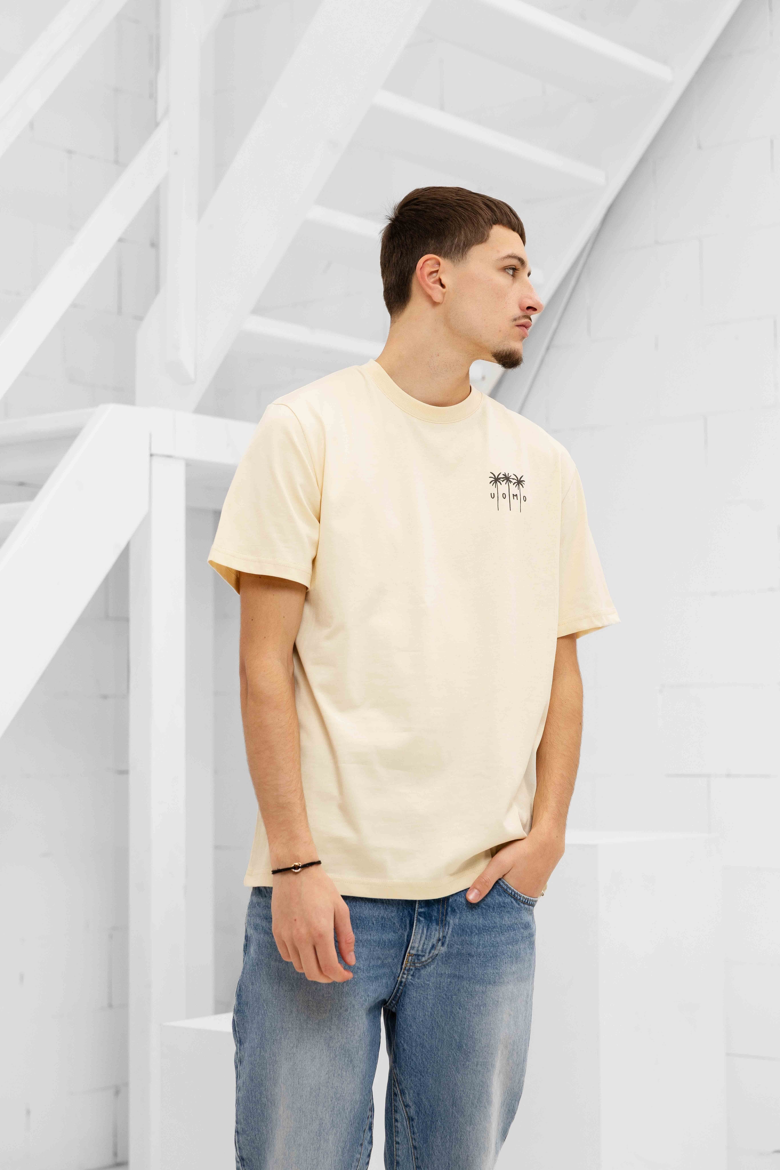 Palm T-shirt Heren Sand