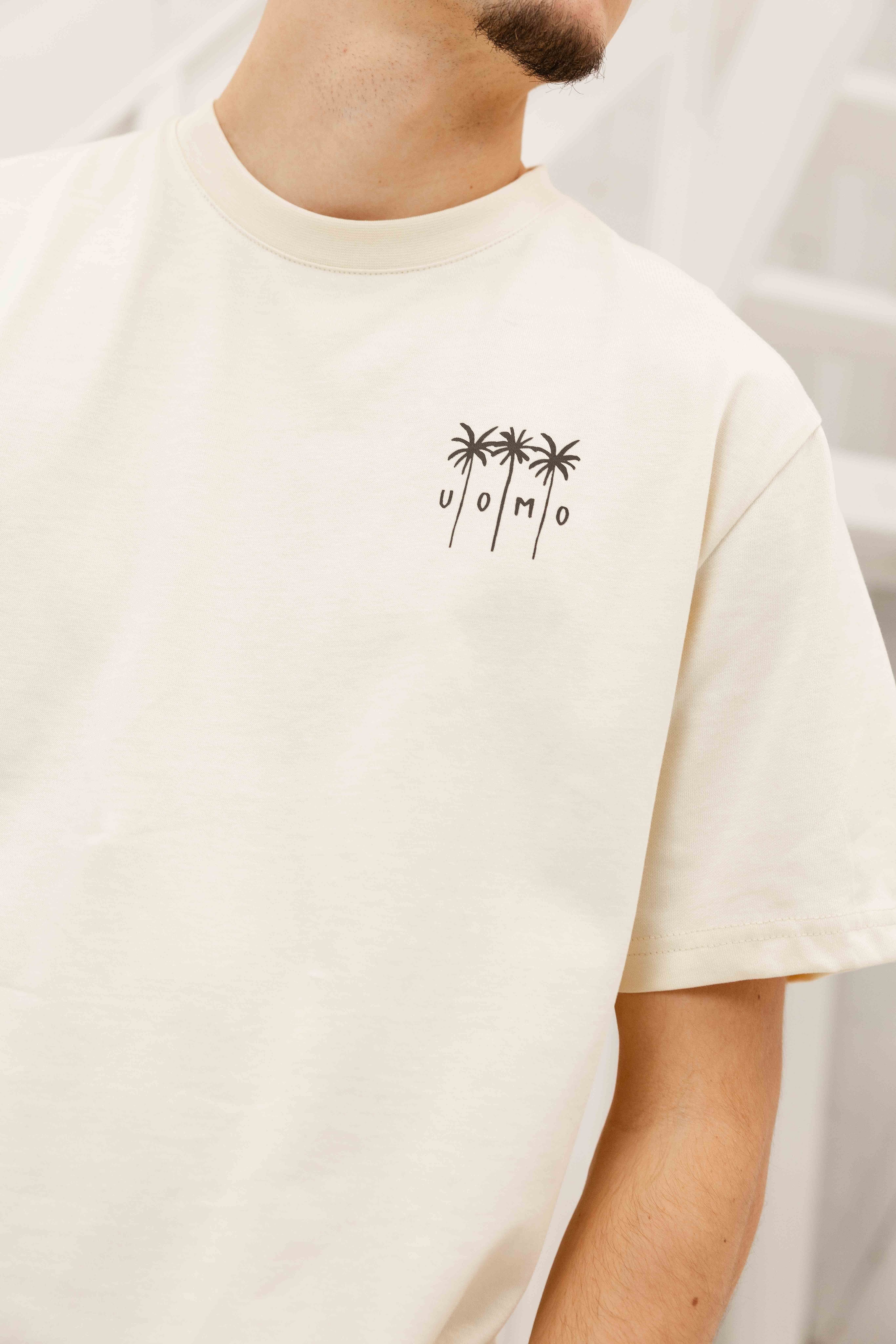 Palm T-shirt Heren Sand