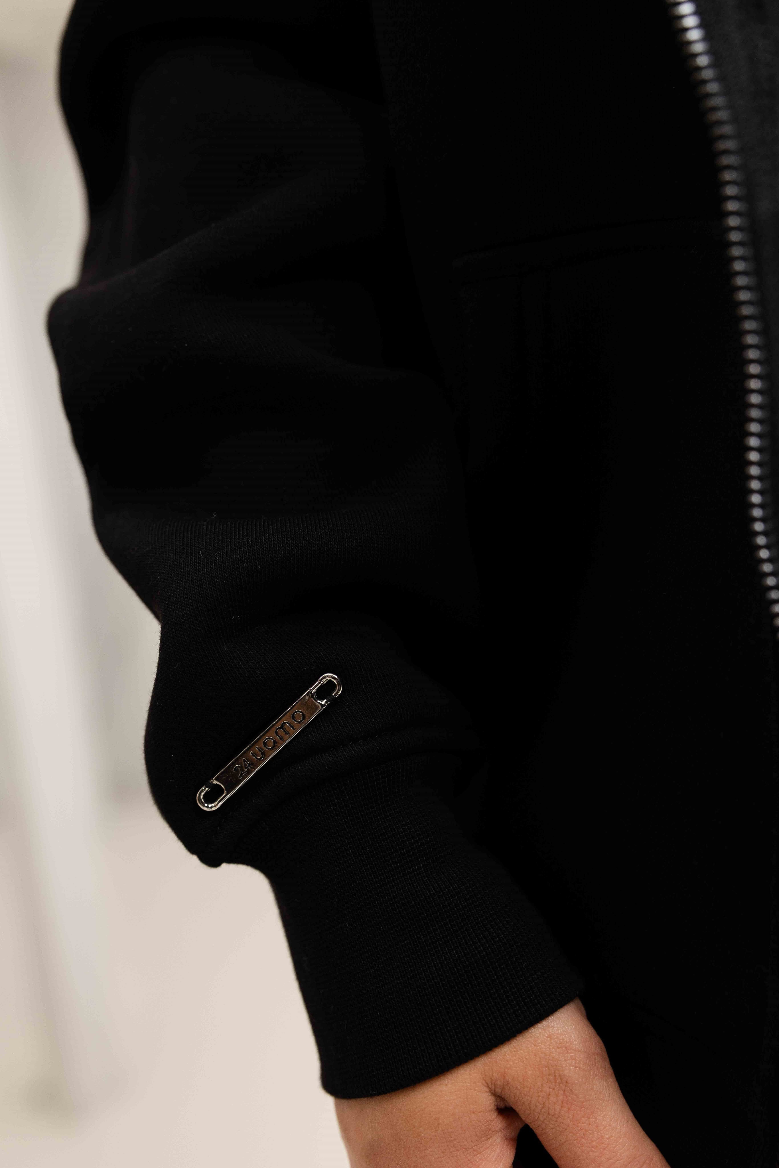 Club Zipped Hoodie Dames Zwart