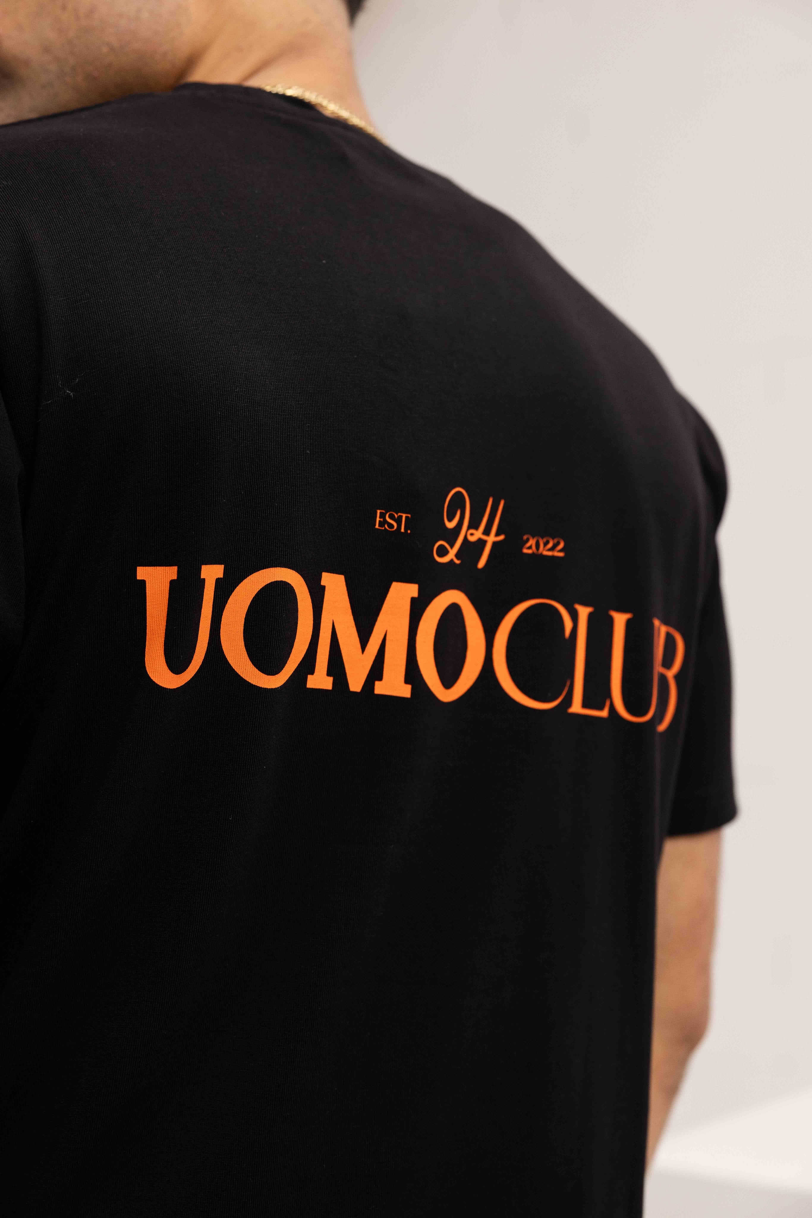 Club T-shirt Heren Zwart/Oranje