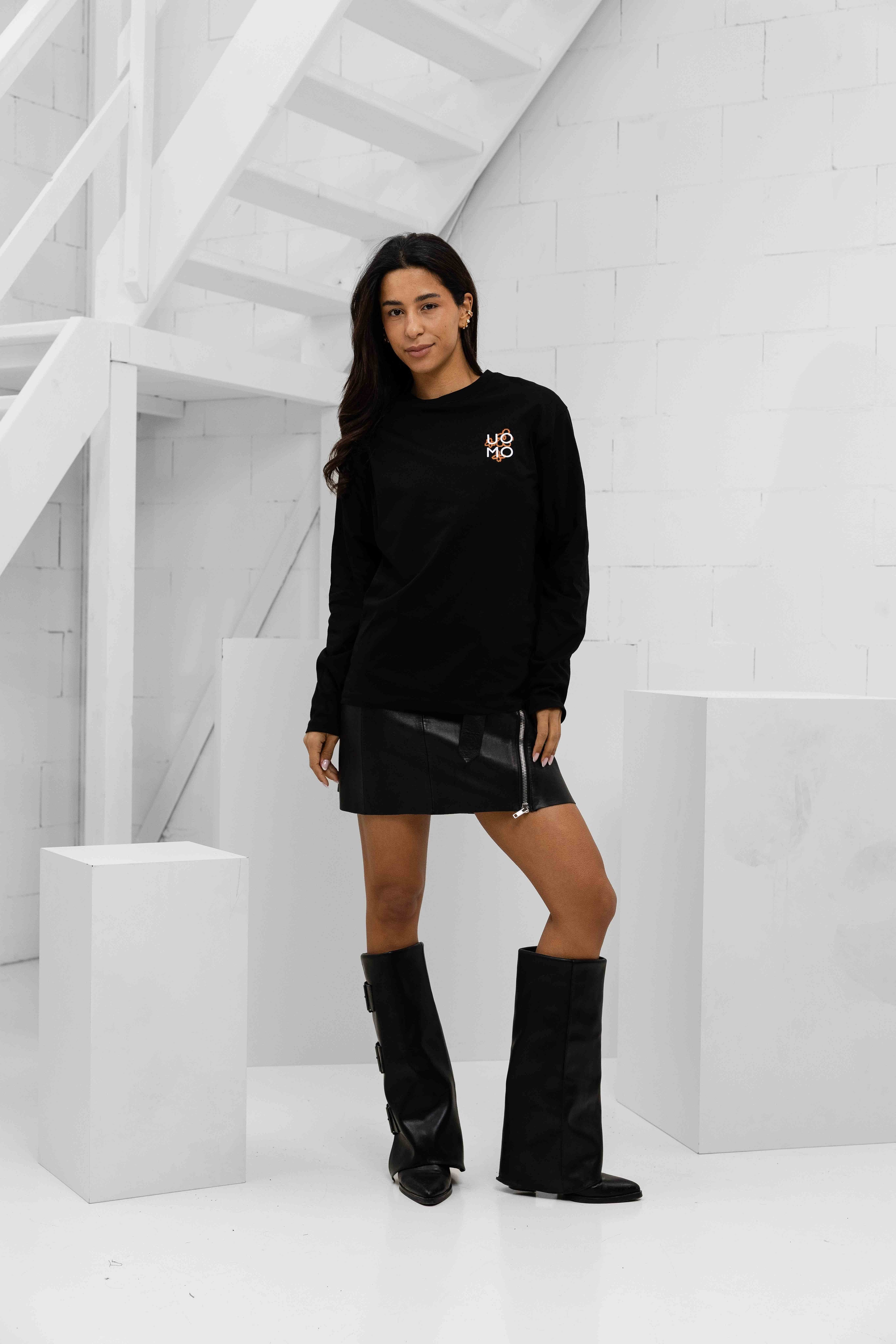 Flora 2.0 Longsleeve Shirt Women Black/Orange