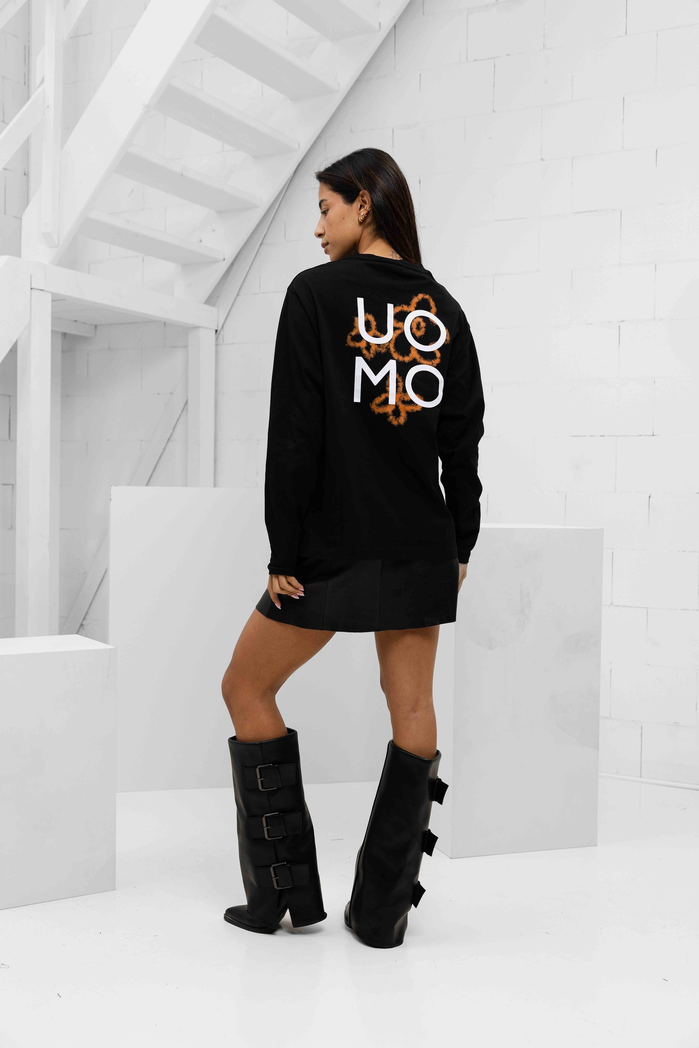 Flora 2.0 Longsleeve Shirt Women Black/Orange