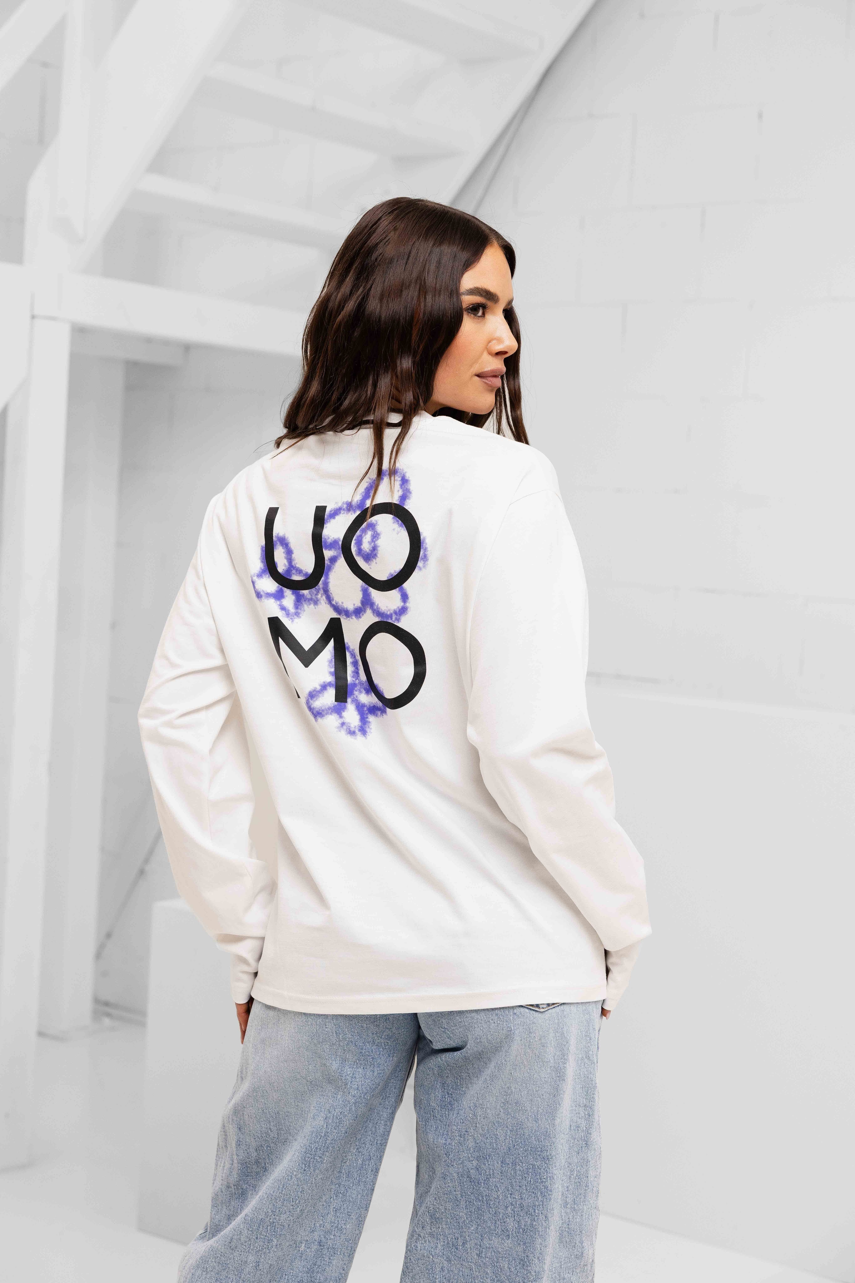 Flora 2.0 Longsleeve Shirt Dames Off-White/Blue