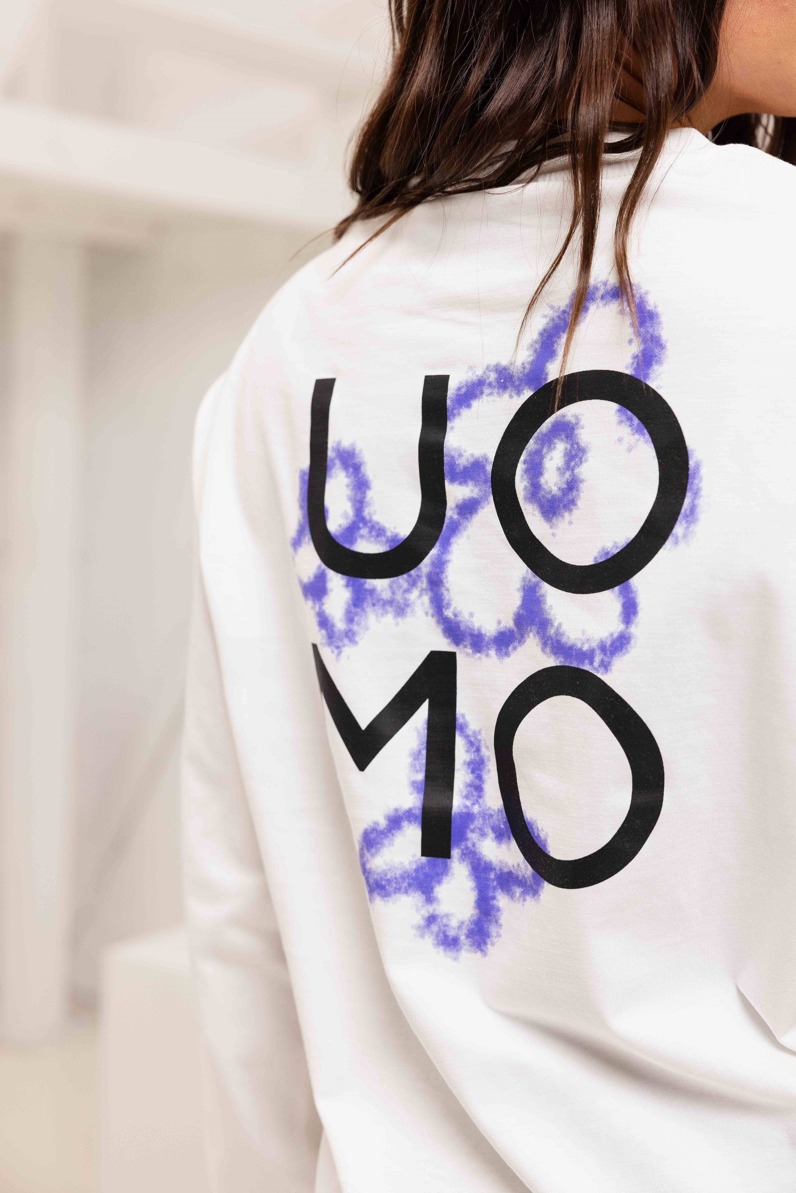 Flora 2.0 Longsleeve Shirt Dames Off-White/Blue