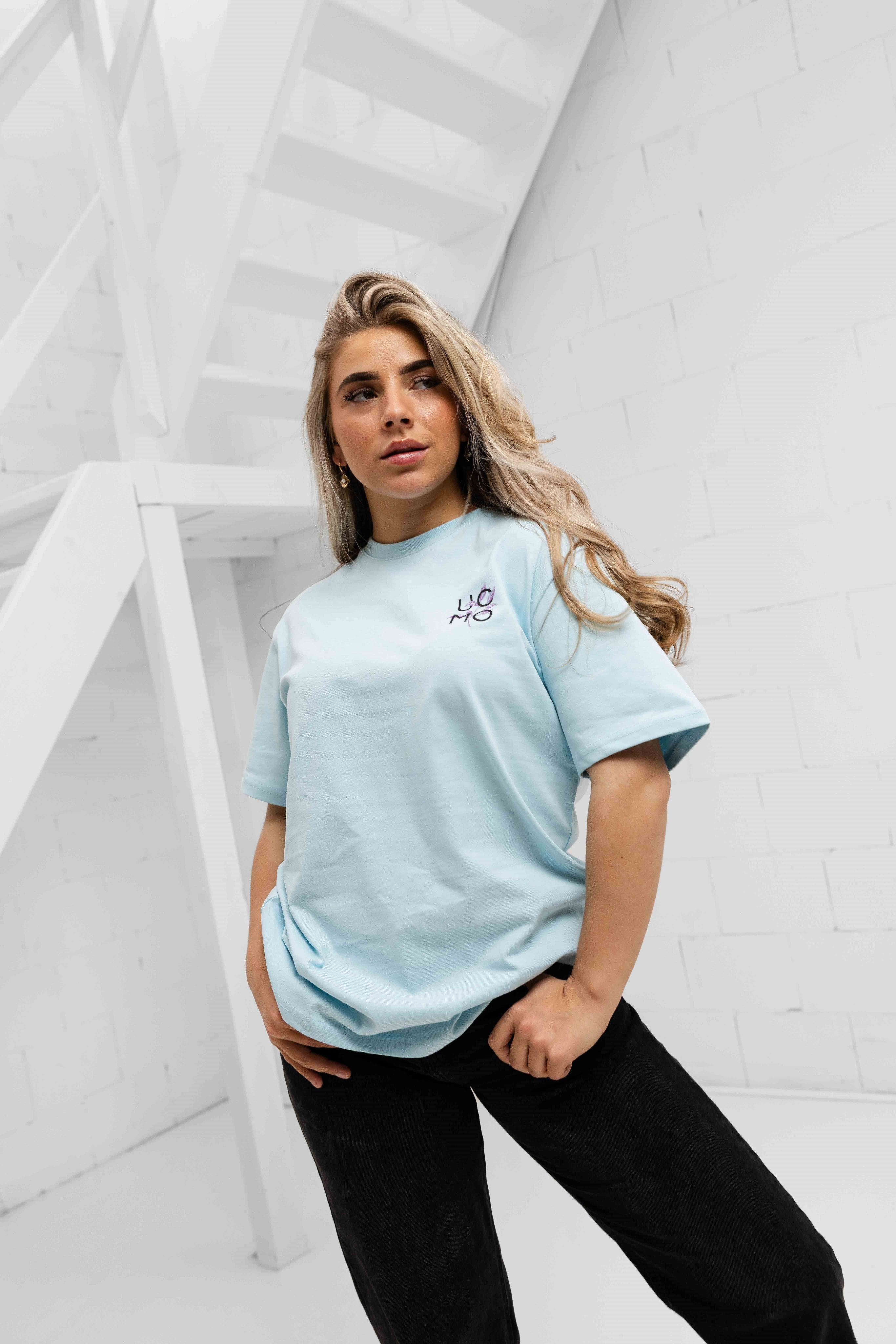 Floral T-shirt Dames Lichtblauw