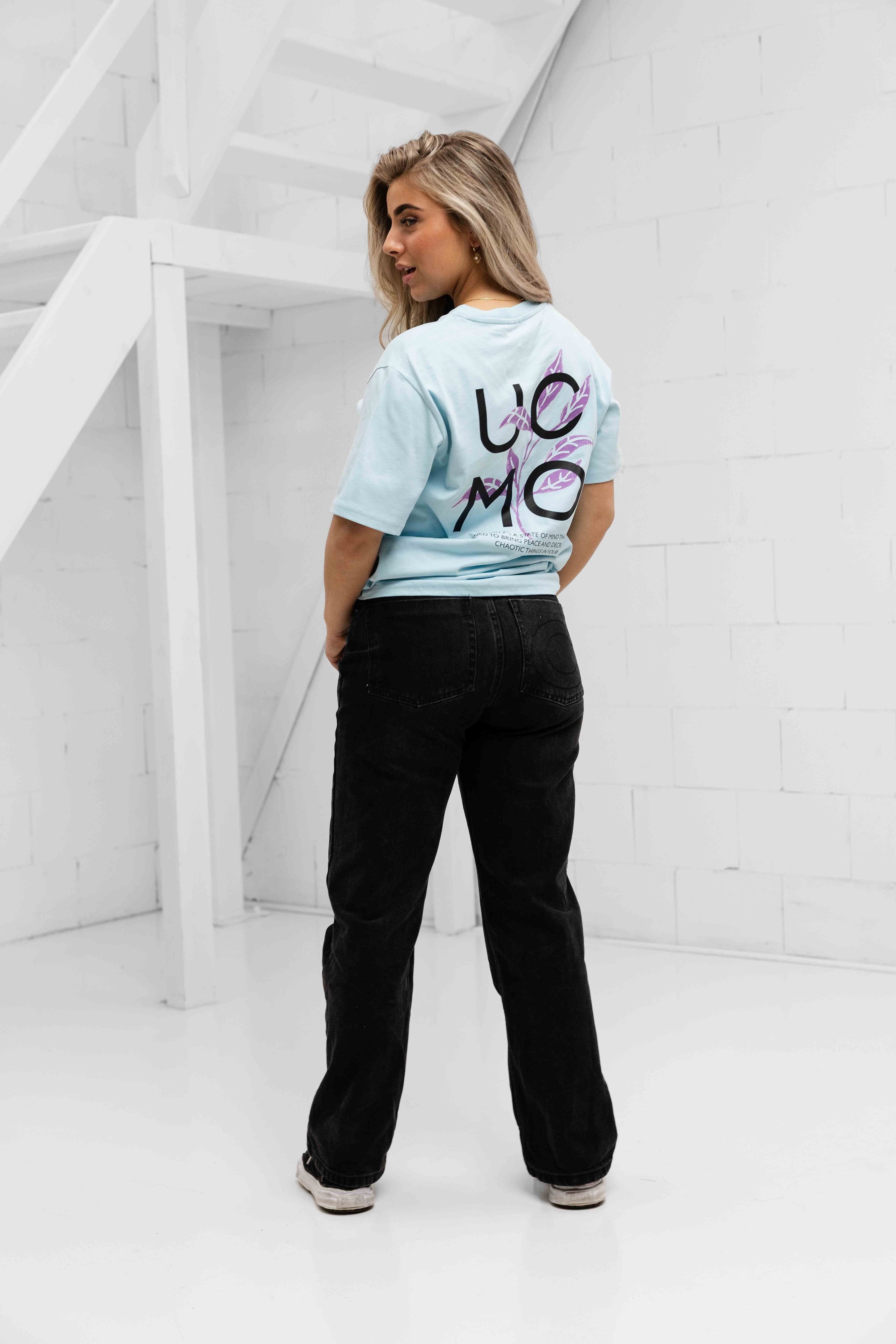 Floral T-shirt Dames Lichtblauw