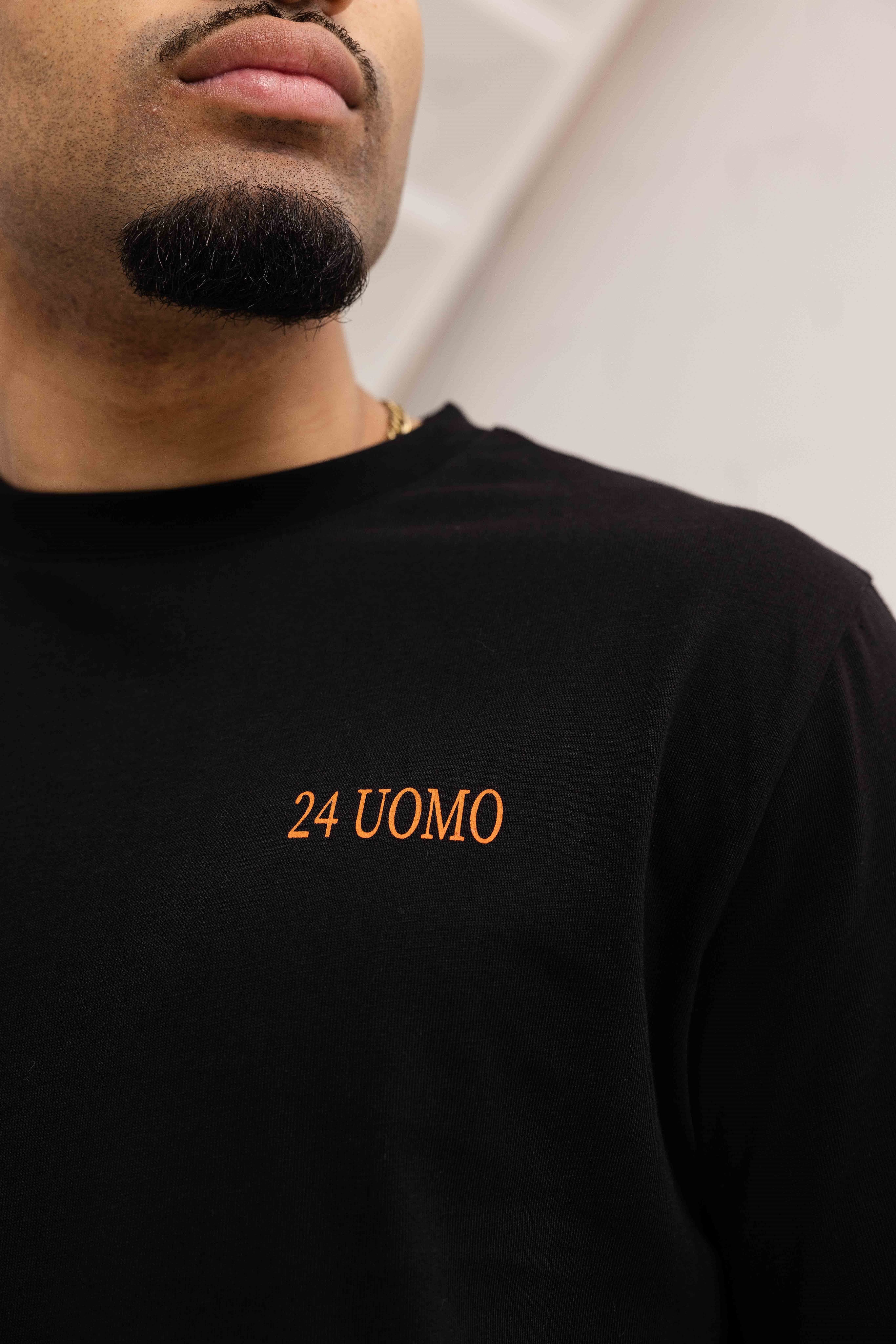 Heat Wave T-shirt Heren Zwart/Oranje