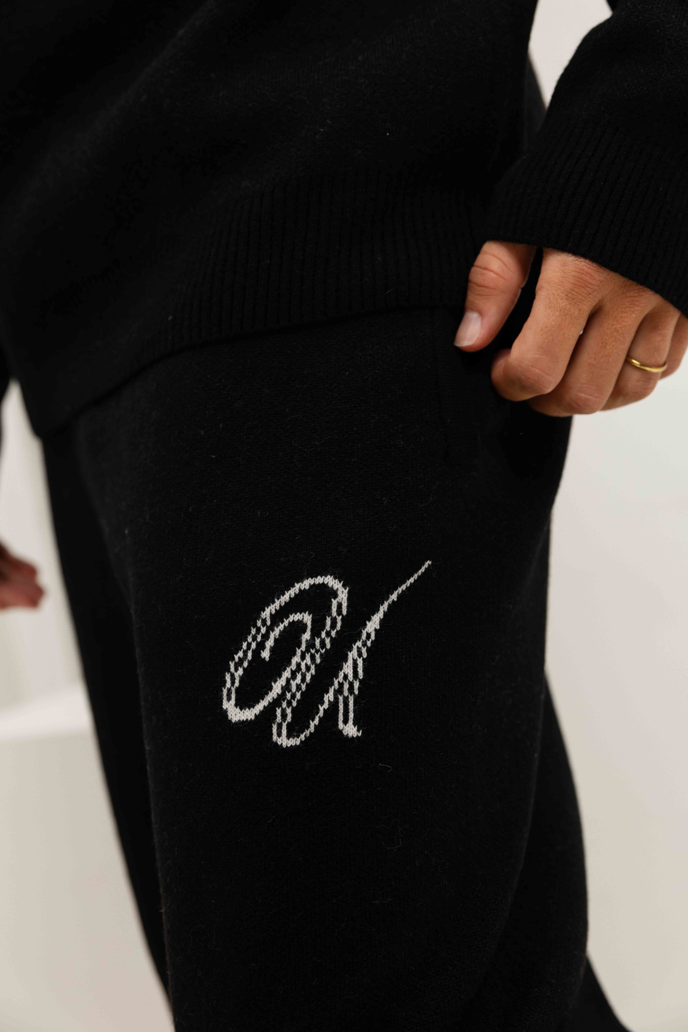 Knitted Trainingspak Heren Zwart