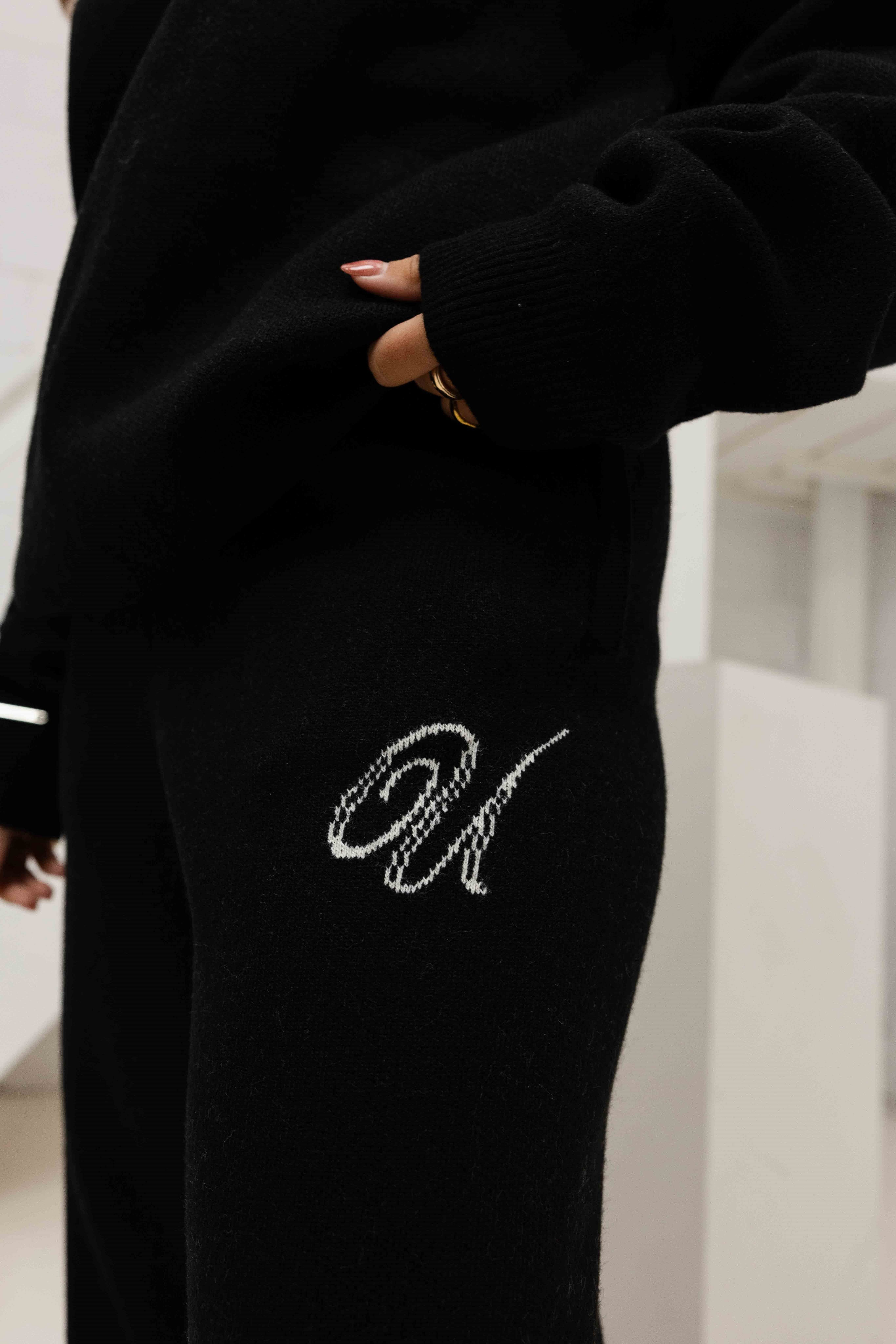 Knitted Trainingspak Dames Zwart