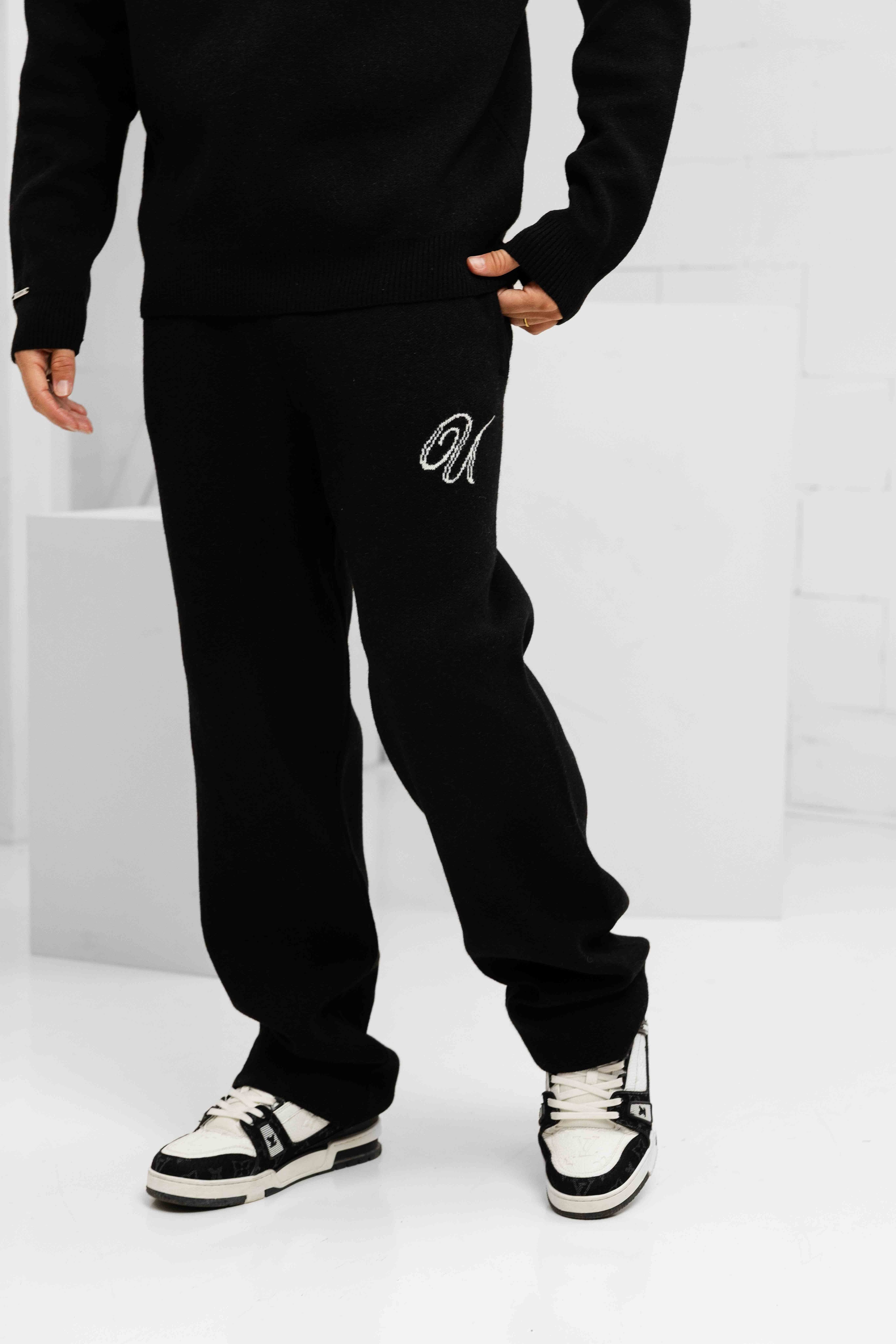 Knitted Trainingspak Heren Zwart