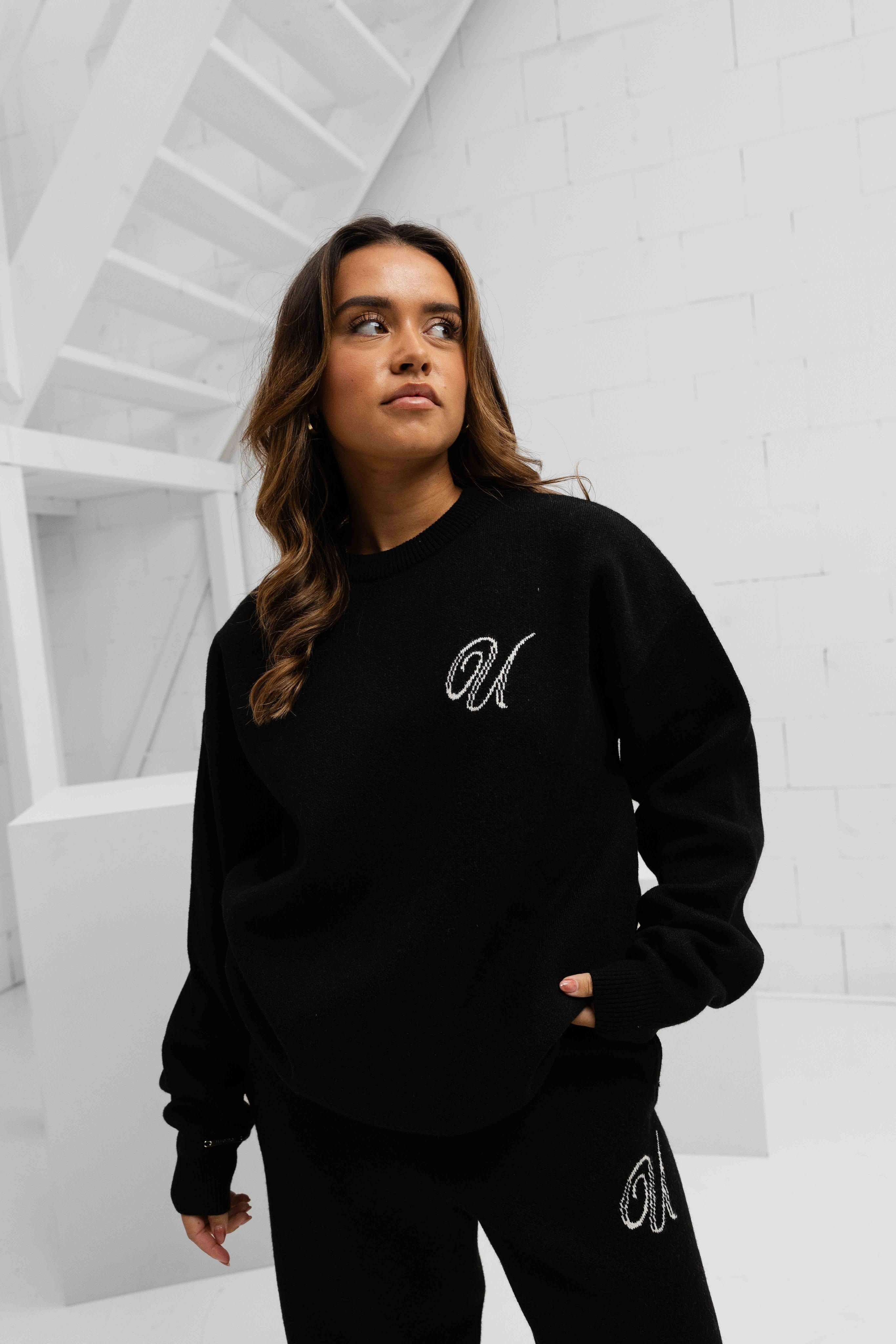 Knitted Trainingspak Dames Zwart