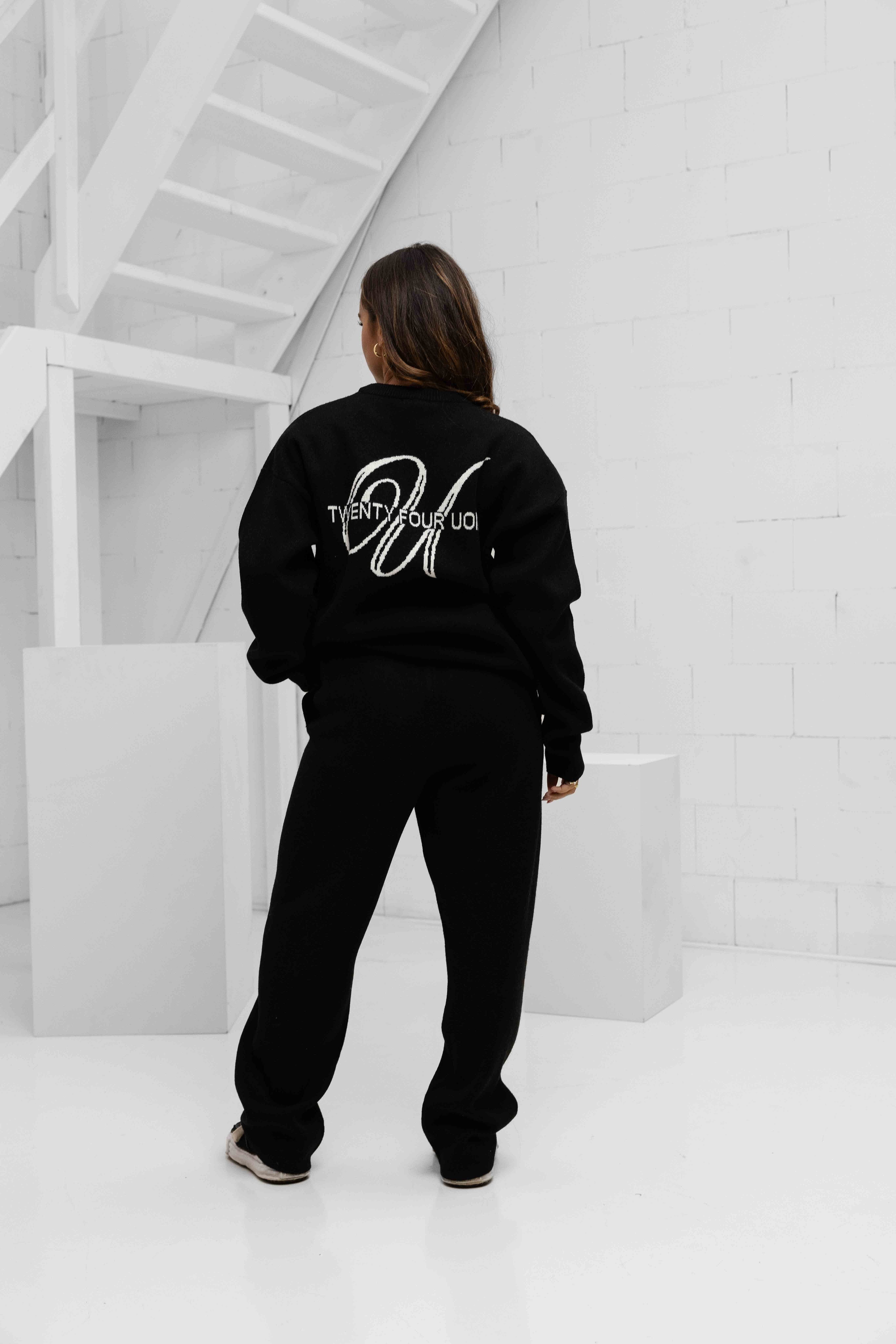 Knitted Trainingspak Dames Zwart