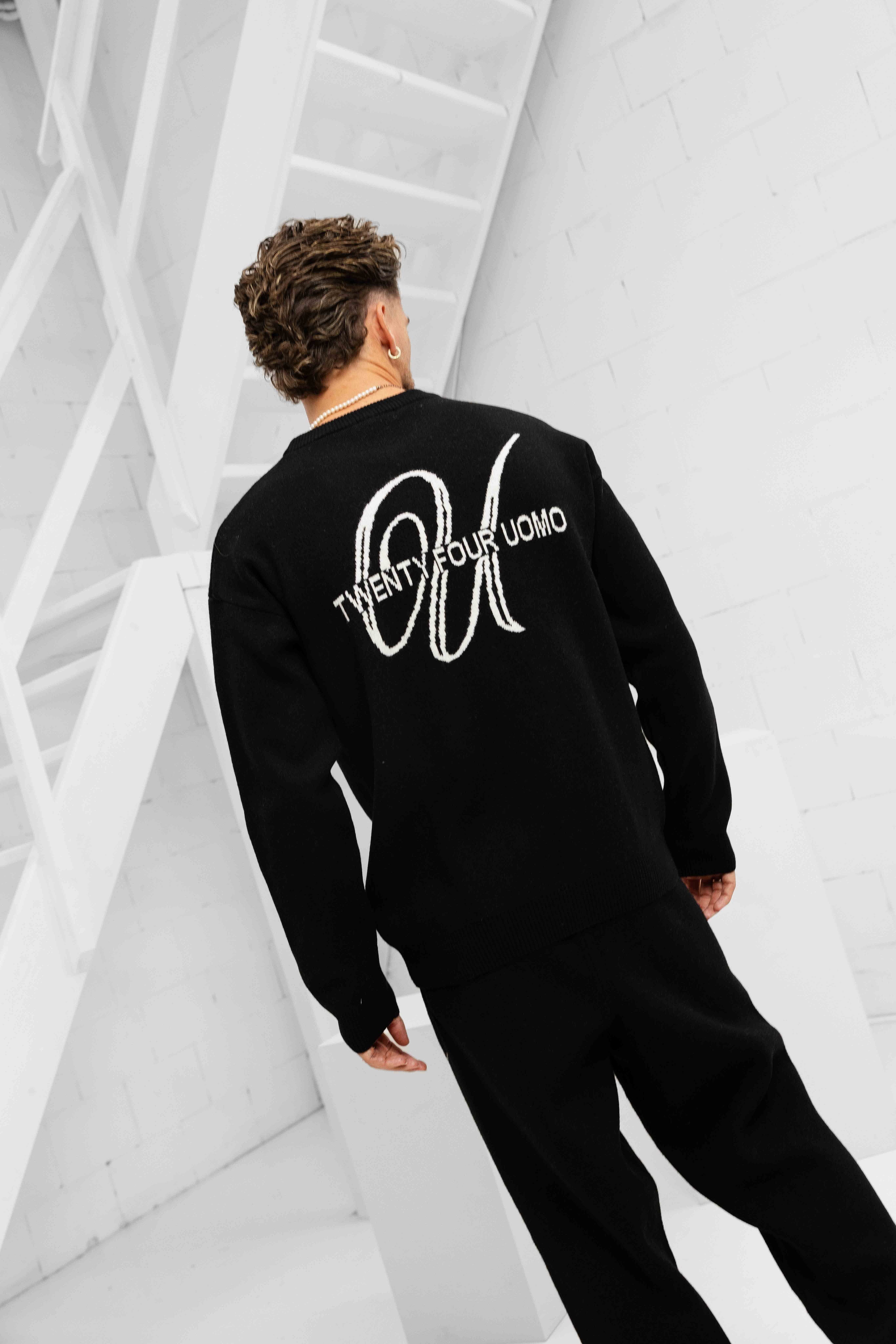 Knitted Trainingspak Heren Zwart